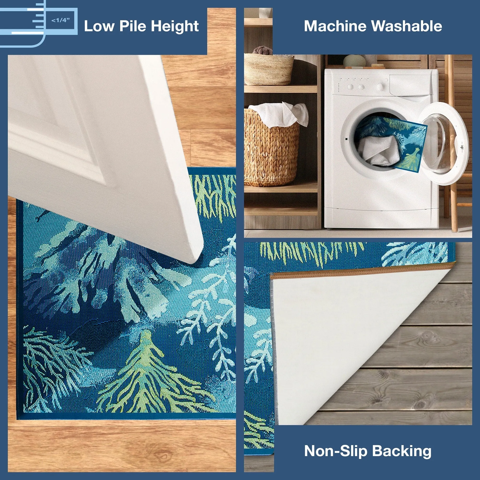 Liora Manne Esencia Coral Garden Indoor/Outdoor Mat