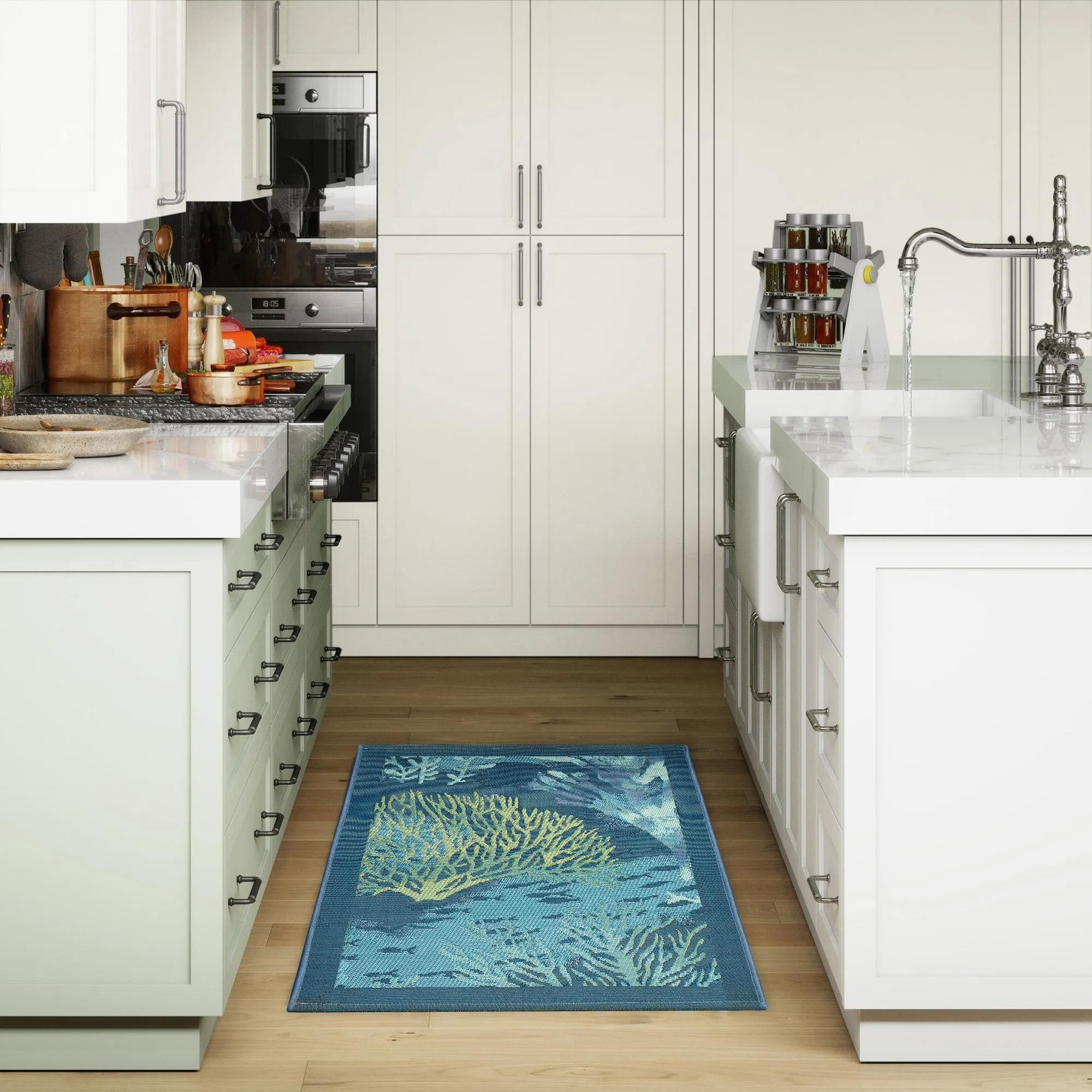 Liora Manne Esencia Coral Garden Indoor/Outdoor Mat