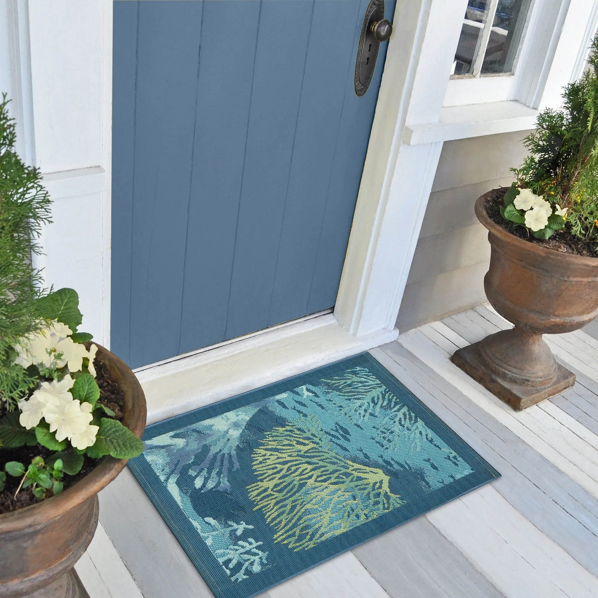 Liora Manne Esencia Coral Garden Indoor/Outdoor Mat