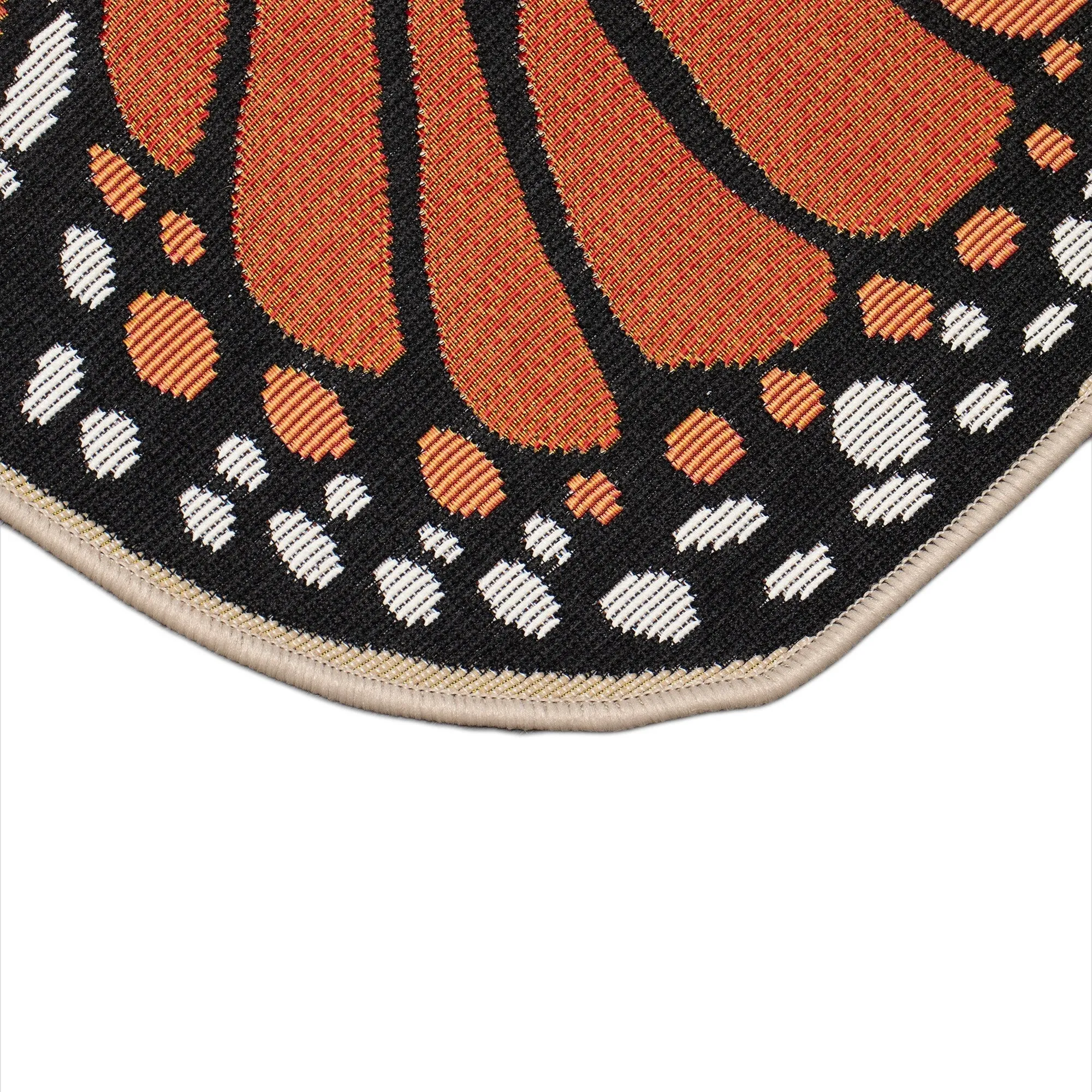 Liora Manne Esencia Monarch Indoor/Outdoor Mat Orange 3'3 x 1'9 SHAPED - 3'3 x 1'9 SHAPED