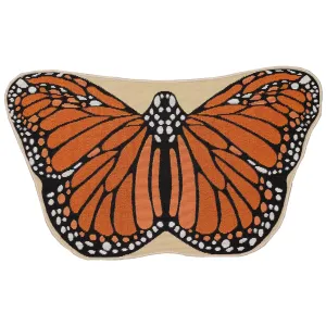 Liora Manne Esencia Monarch Indoor/Outdoor Mat Orange 3'3 x 1'9 SHAPED - 3'3 x 1'9 SHAPED