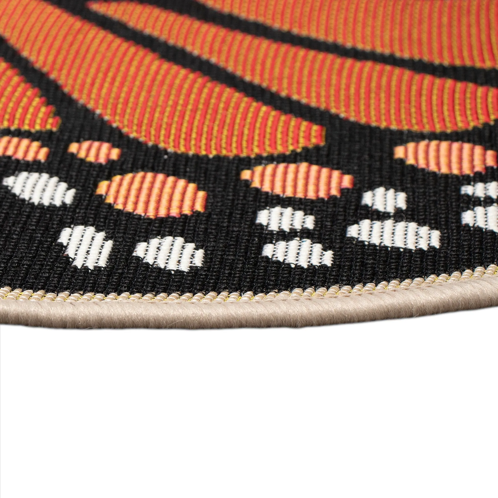 Liora Manne Esencia Monarch Indoor/Outdoor Mat Orange 3'3 x 1'9 SHAPED - 3'3 x 1'9 SHAPED