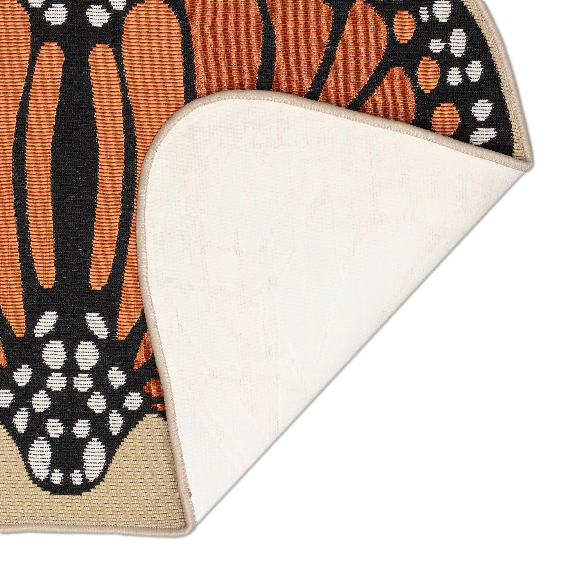 Liora Manne Esencia Monarch Indoor/Outdoor Mat Orange 3'3 x 1'9 SHAPED - 3'3 x 1'9 SHAPED