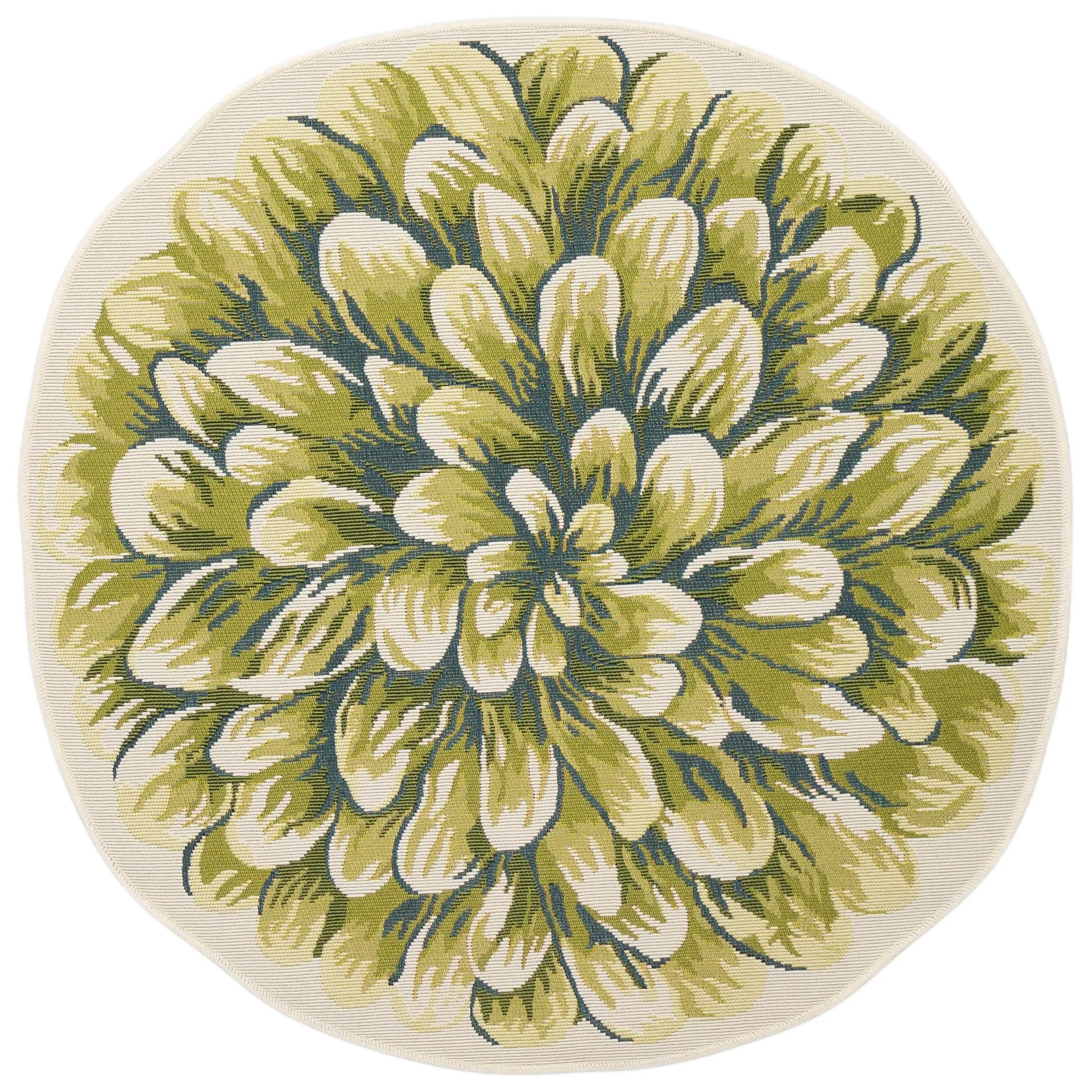 Liora Manne Esencia Mum Indoor/Outdoor Mat Green 3'3x3'3