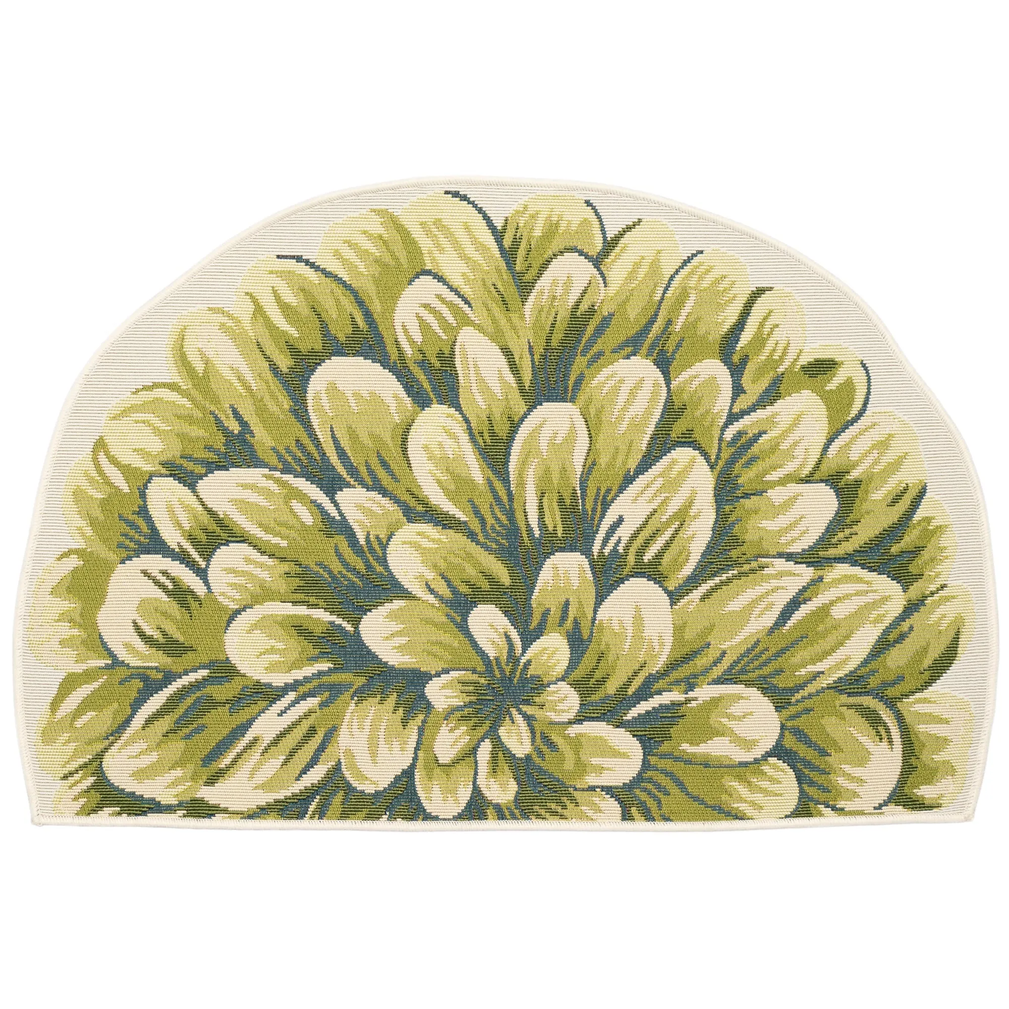 Liora Manne Esencia Mum Indoor/Outdoor Mat Green 3'3x3'3