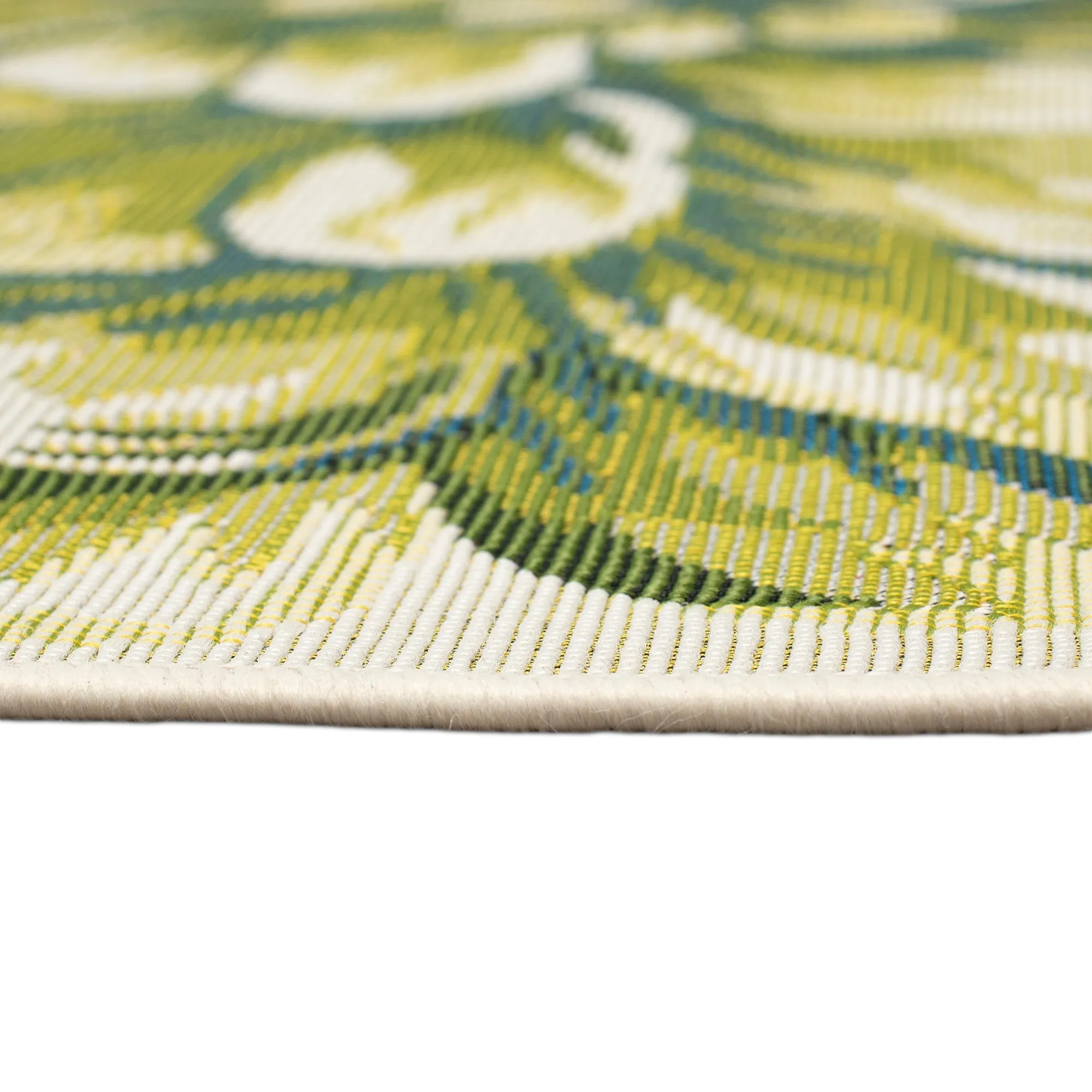 Liora Manne Esencia Mum Indoor/Outdoor Mat Green 3'3x3'3