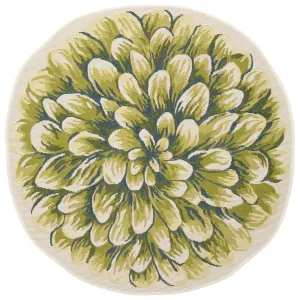 Liora Manne Esencia Mum Indoor/Outdoor Mat Green 3'3x3'3