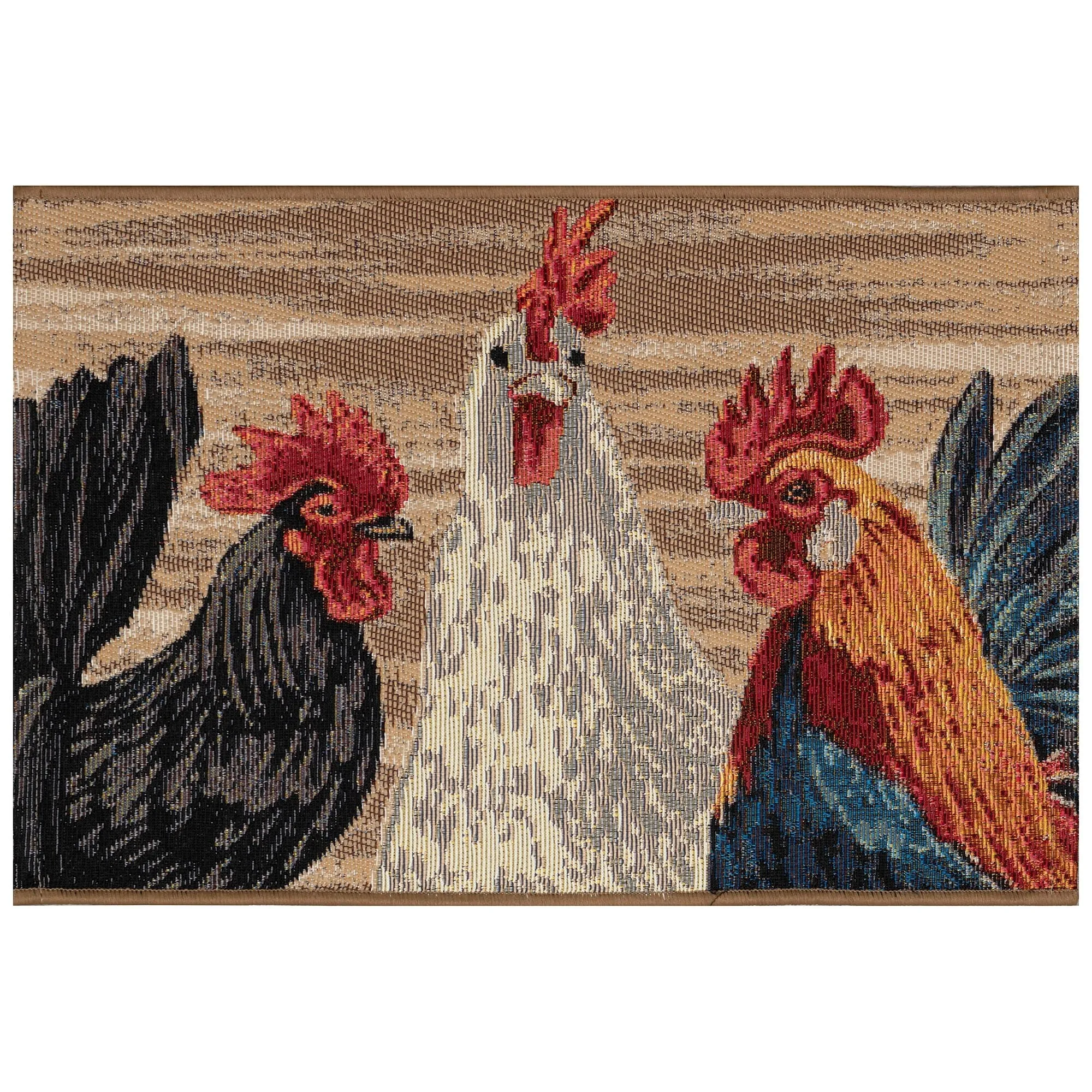 Liora Manne Esencia Three Roosters Indoor/Outdoor Mat