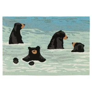 Liora Manne Frontporch Bathing Bears Indoor/Outdoor Rug