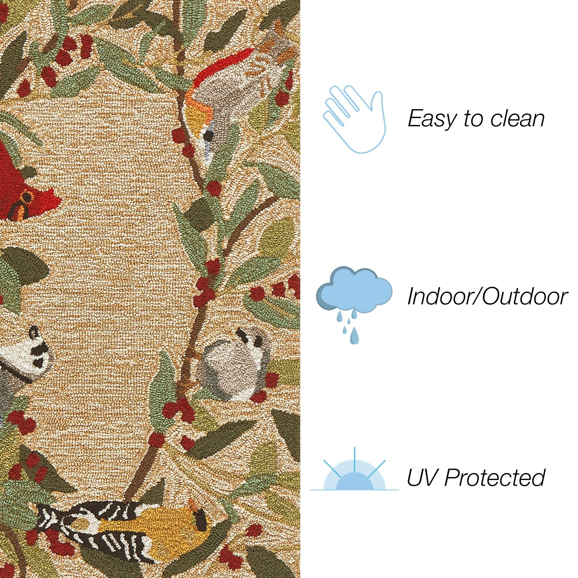 Liora Manne Frontporch Bird Border Indoor/Outdoor Rug
