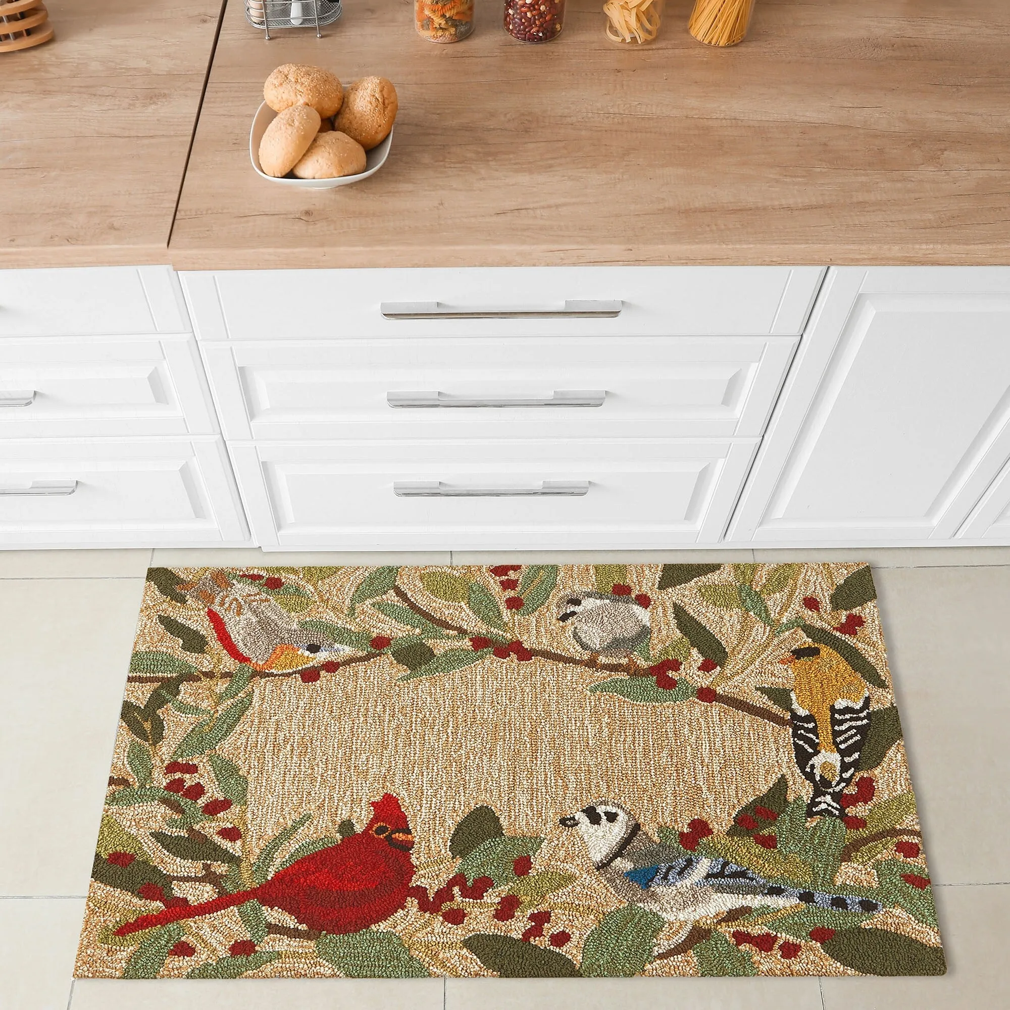 Liora Manne Frontporch Bird Border Indoor/Outdoor Rug