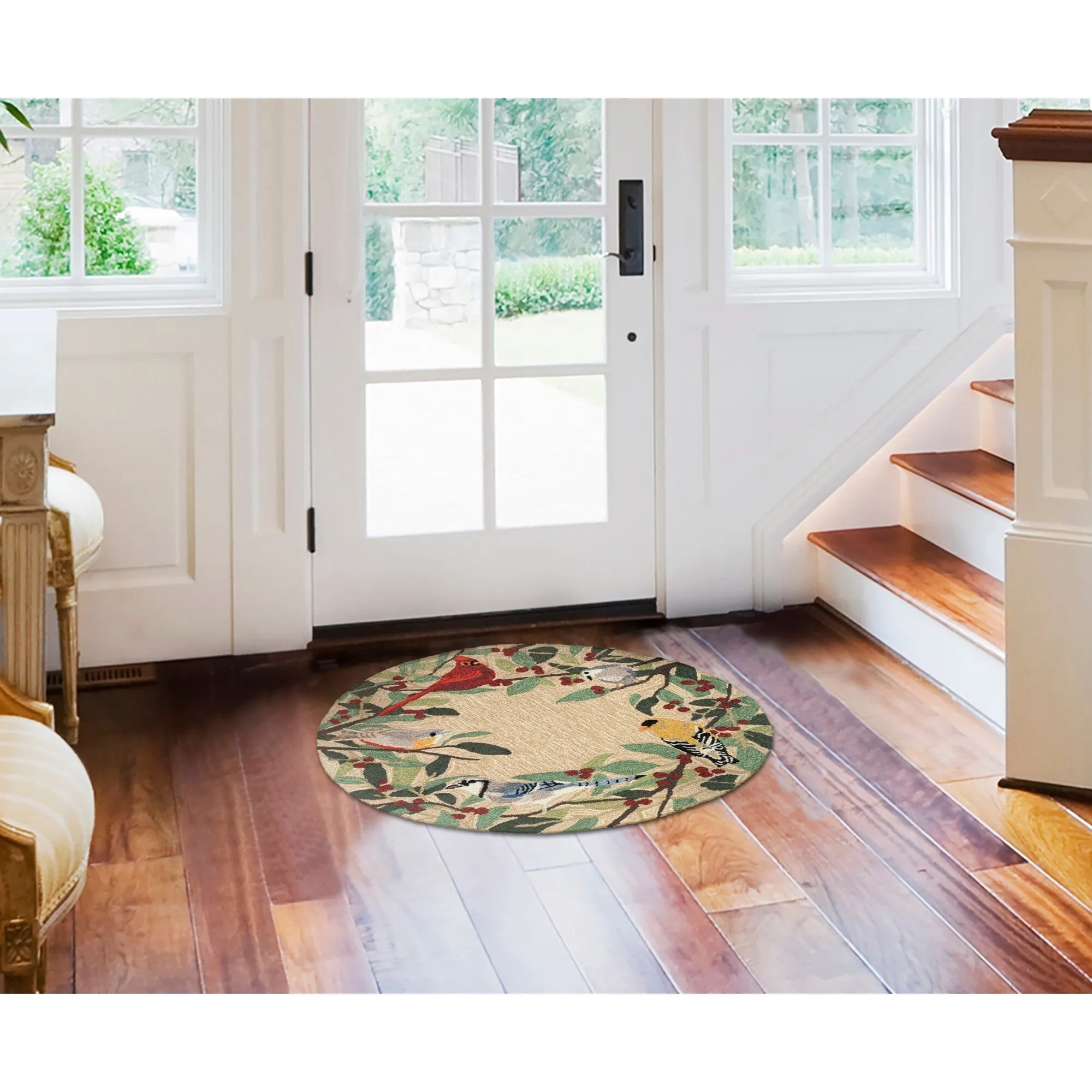 Liora Manne Frontporch Bird Border Indoor/Outdoor Rug