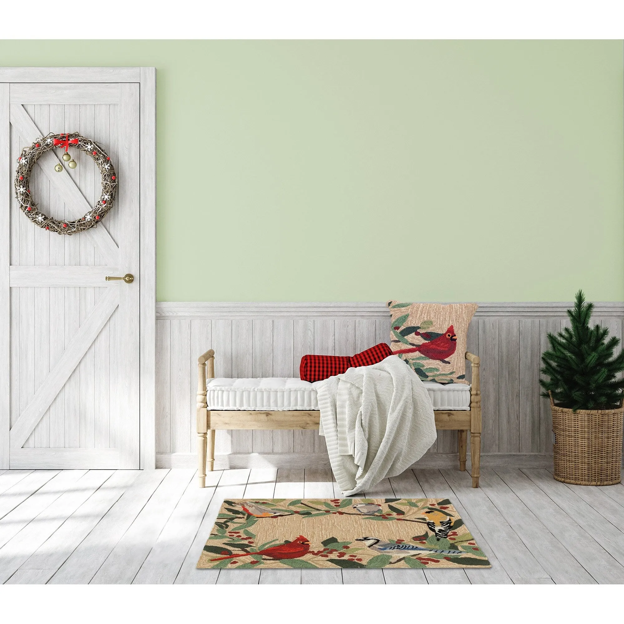Liora Manne Frontporch Bird Border Indoor/Outdoor Rug