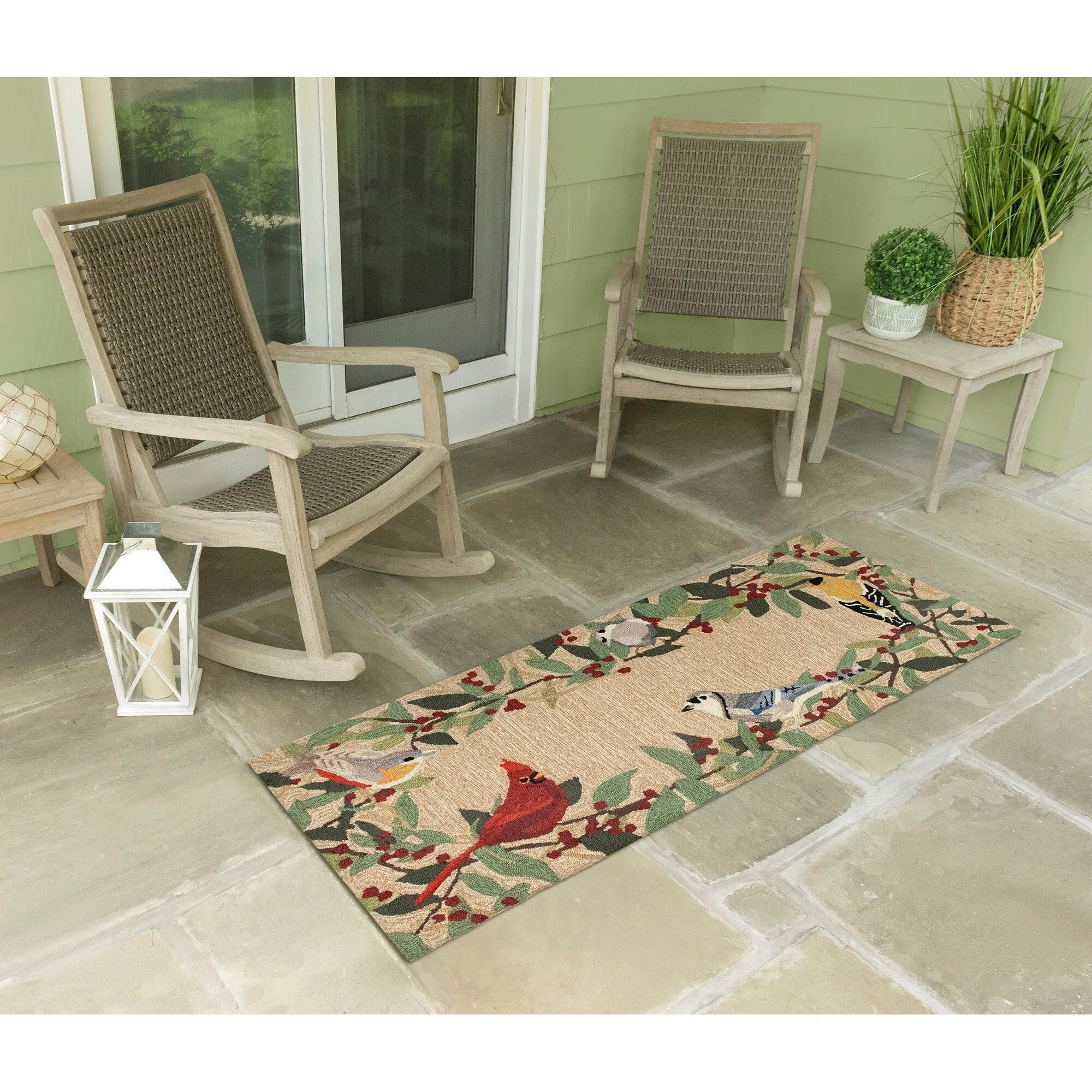Liora Manne Frontporch Bird Border Indoor/Outdoor Rug