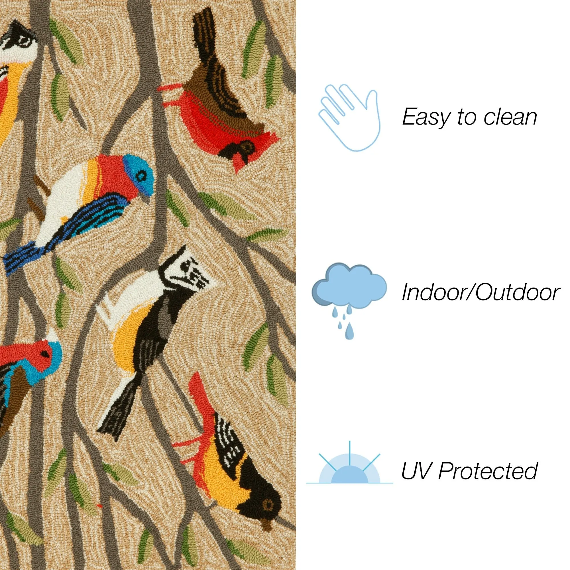 Liora Manne Frontporch Birds Indoor/Outdoor Rug