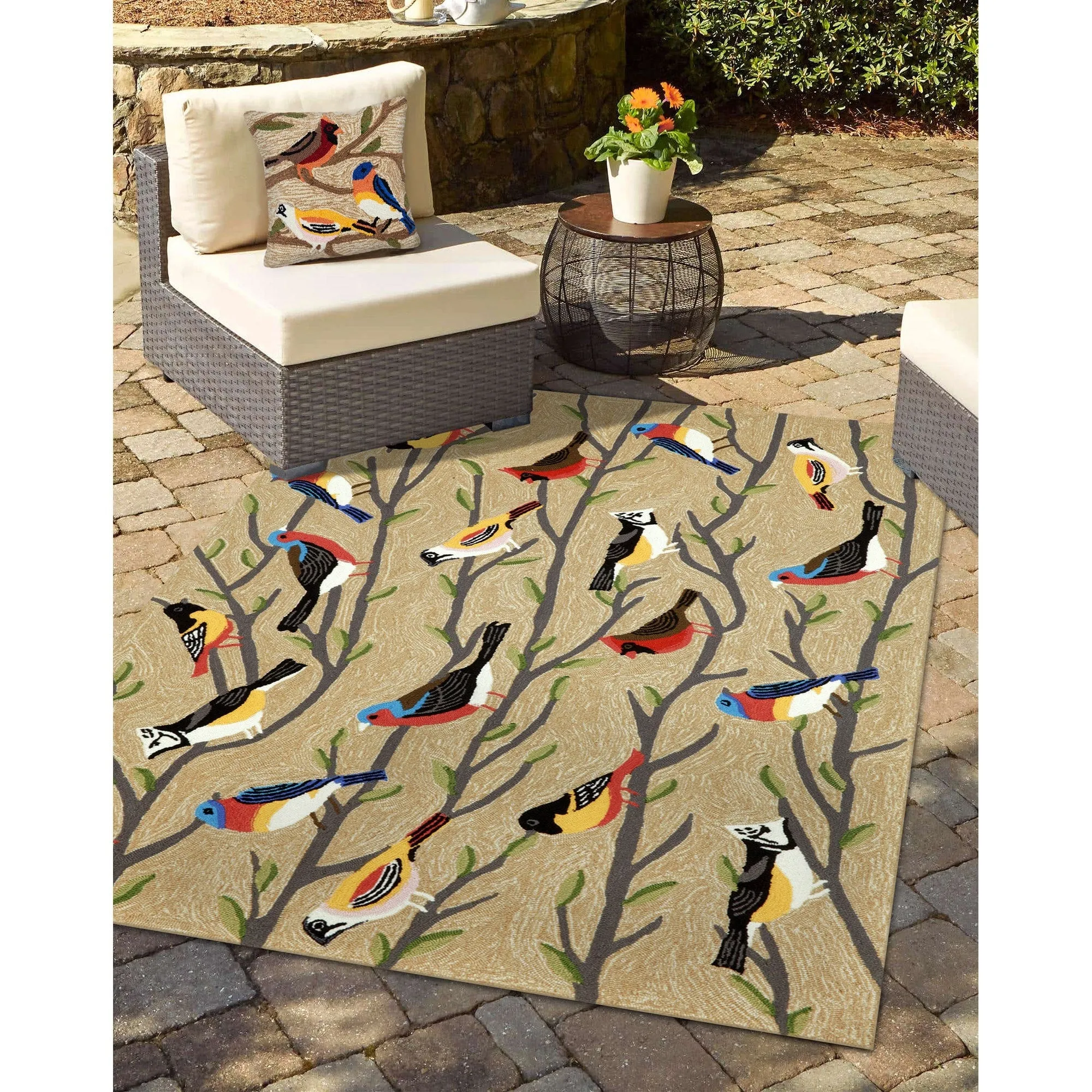 Liora Manne Frontporch Birds Indoor/Outdoor Rug