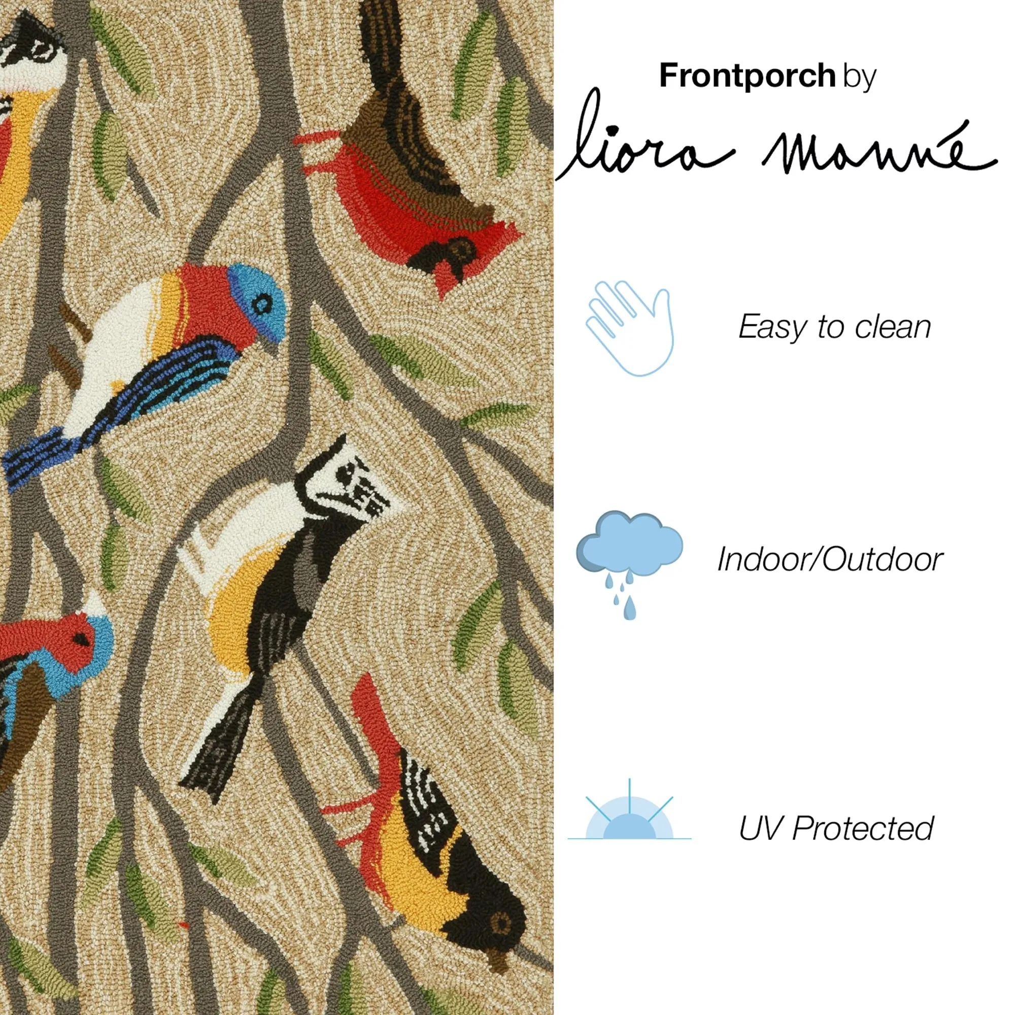 Liora Manne Frontporch Birds Indoor/Outdoor Rug