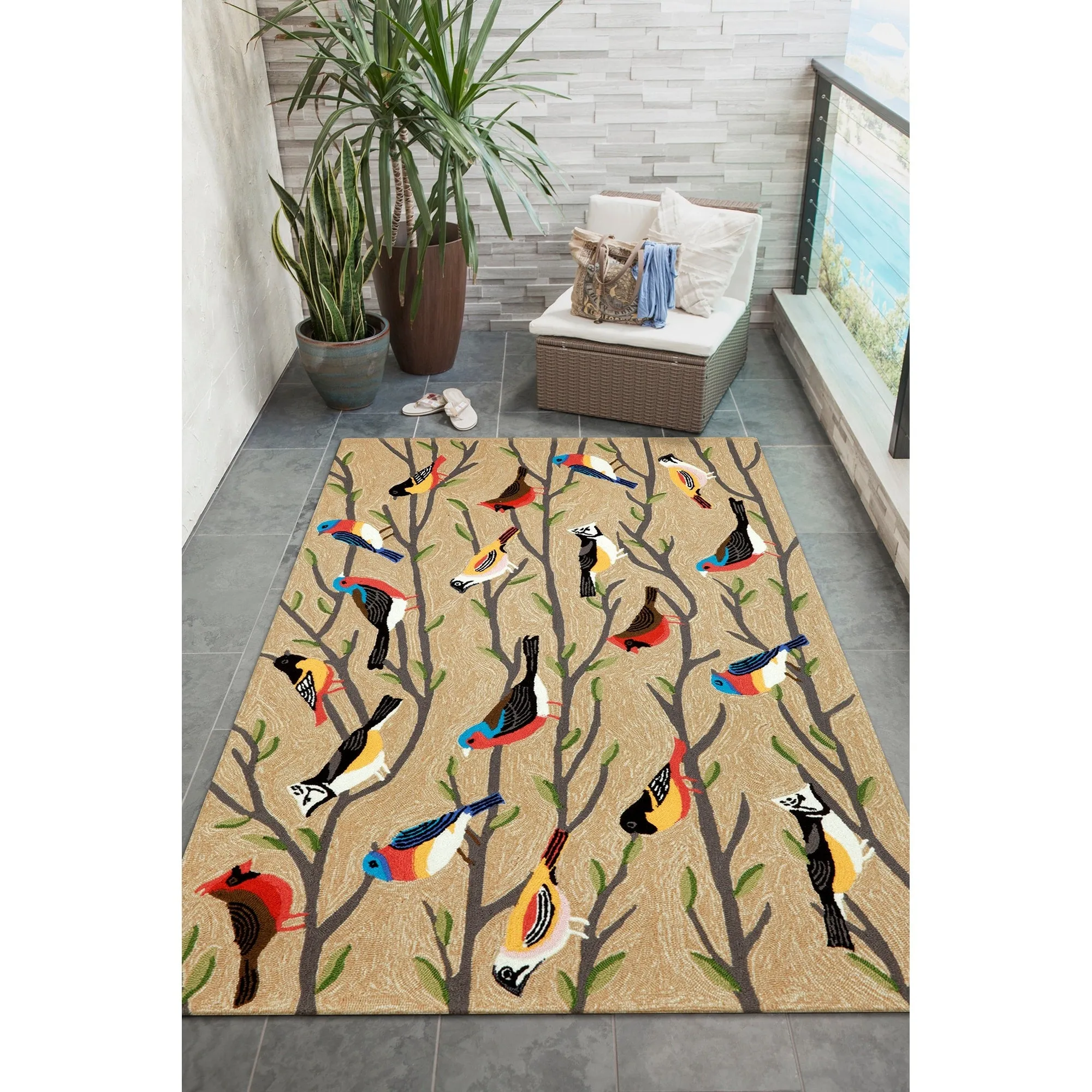 Liora Manne Frontporch Birds Indoor/Outdoor Rug