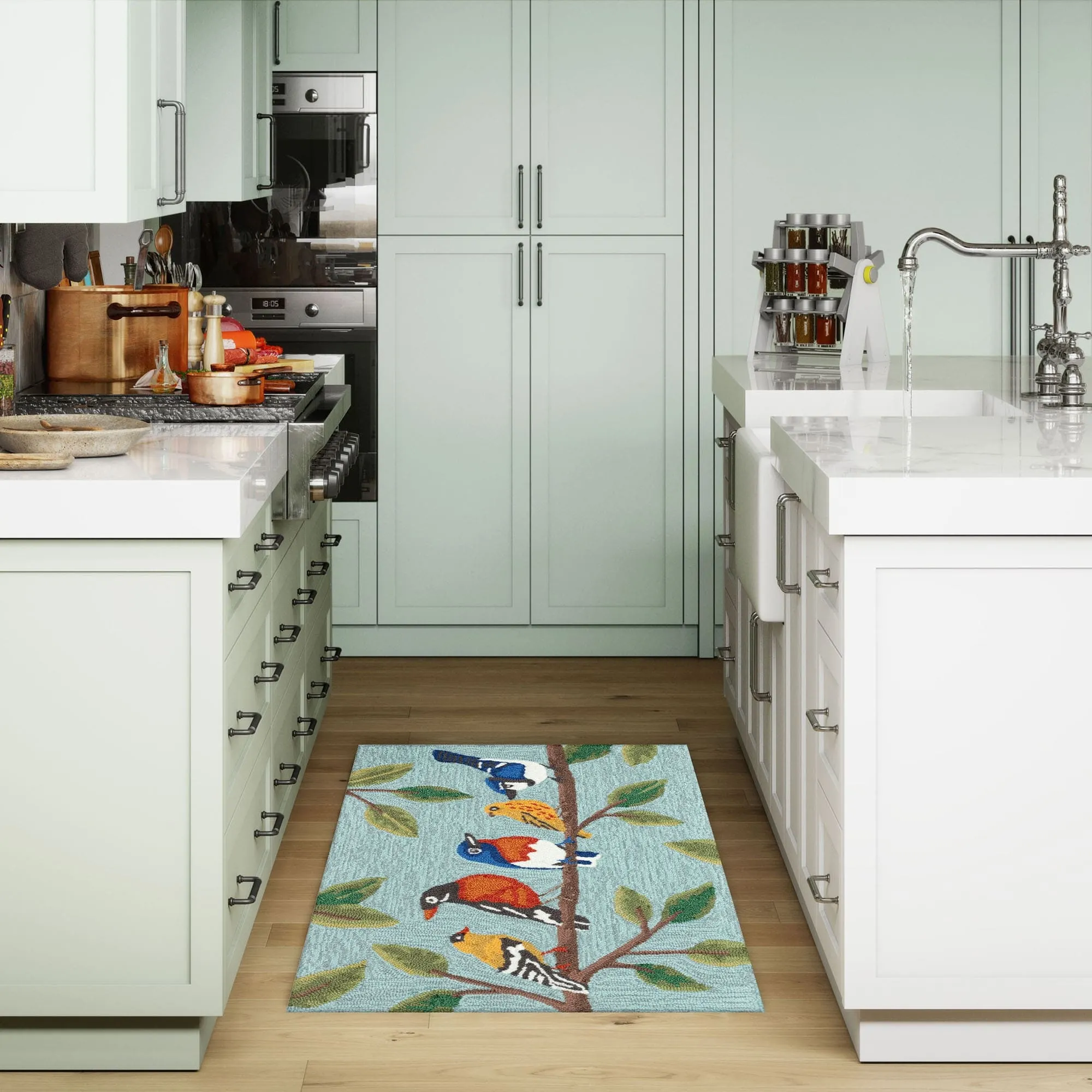 Liora Manne Frontporch Birds On A Branch Indoor/Outdoor Area Rug