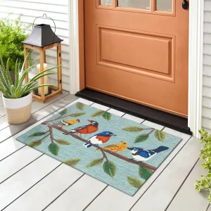 Liora Manne Frontporch Birds On A Branch Indoor/Outdoor Area Rug