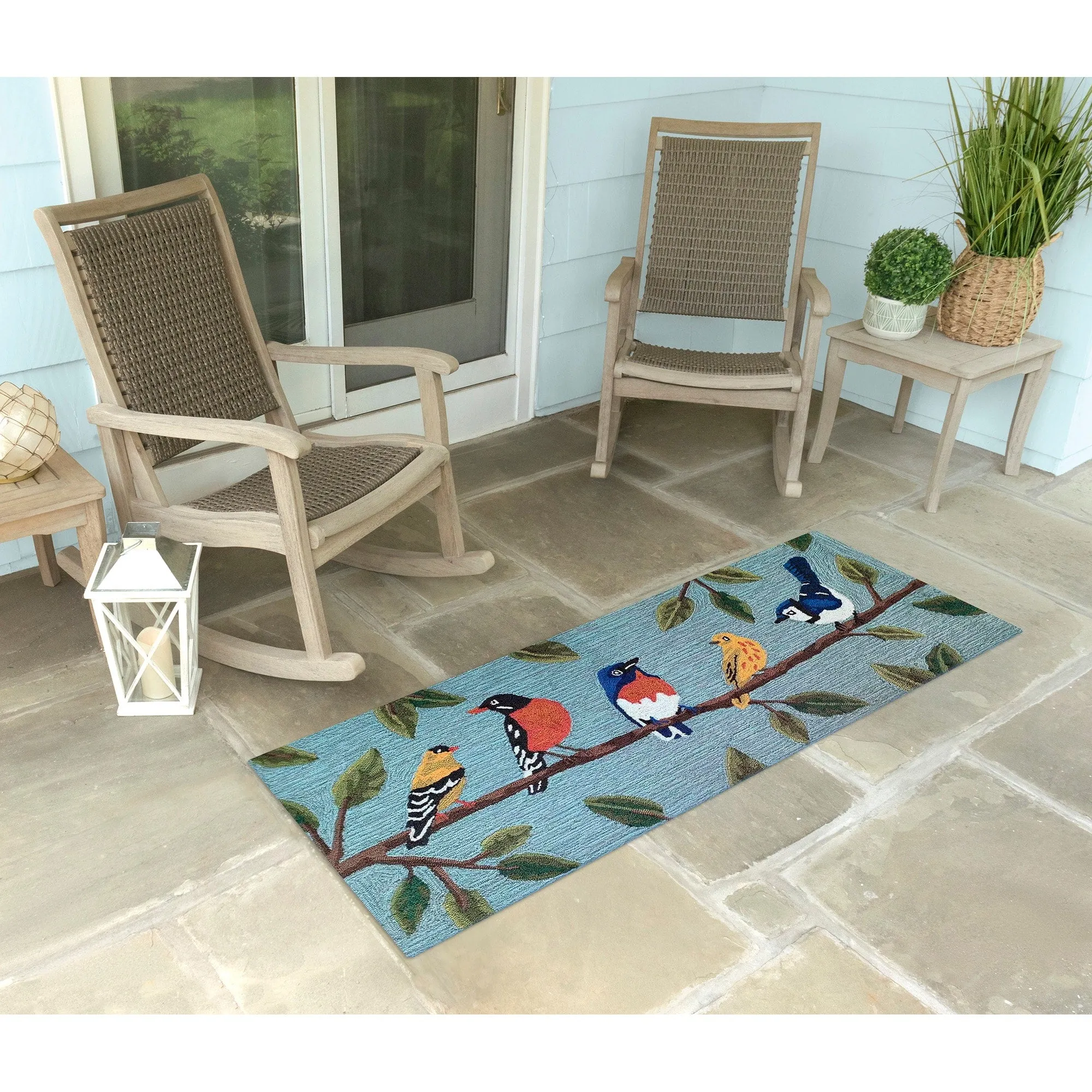 Liora Manne Frontporch Birds On A Branch Indoor/Outdoor Area Rug