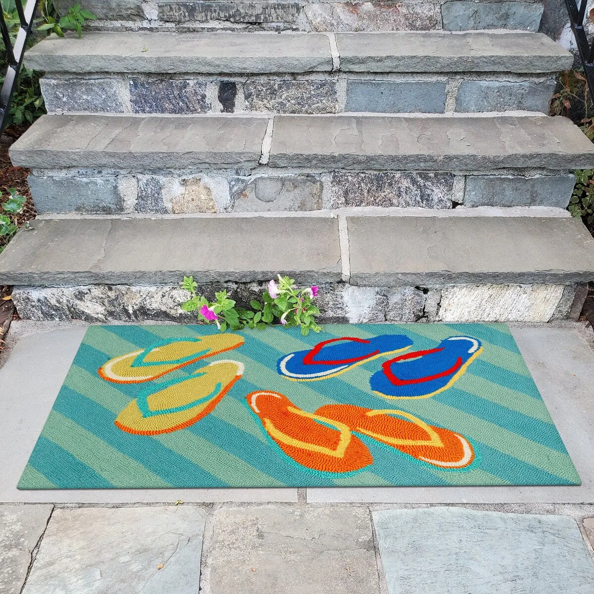 Liora Manne Frontporch Flip Flops Indoor/Outdoor Rug