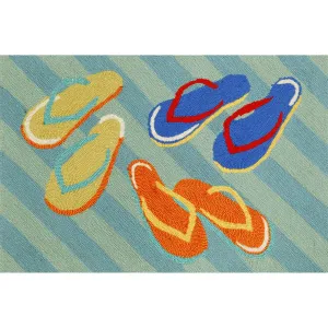 Liora Manne Frontporch Flip Flops Indoor/Outdoor Rug