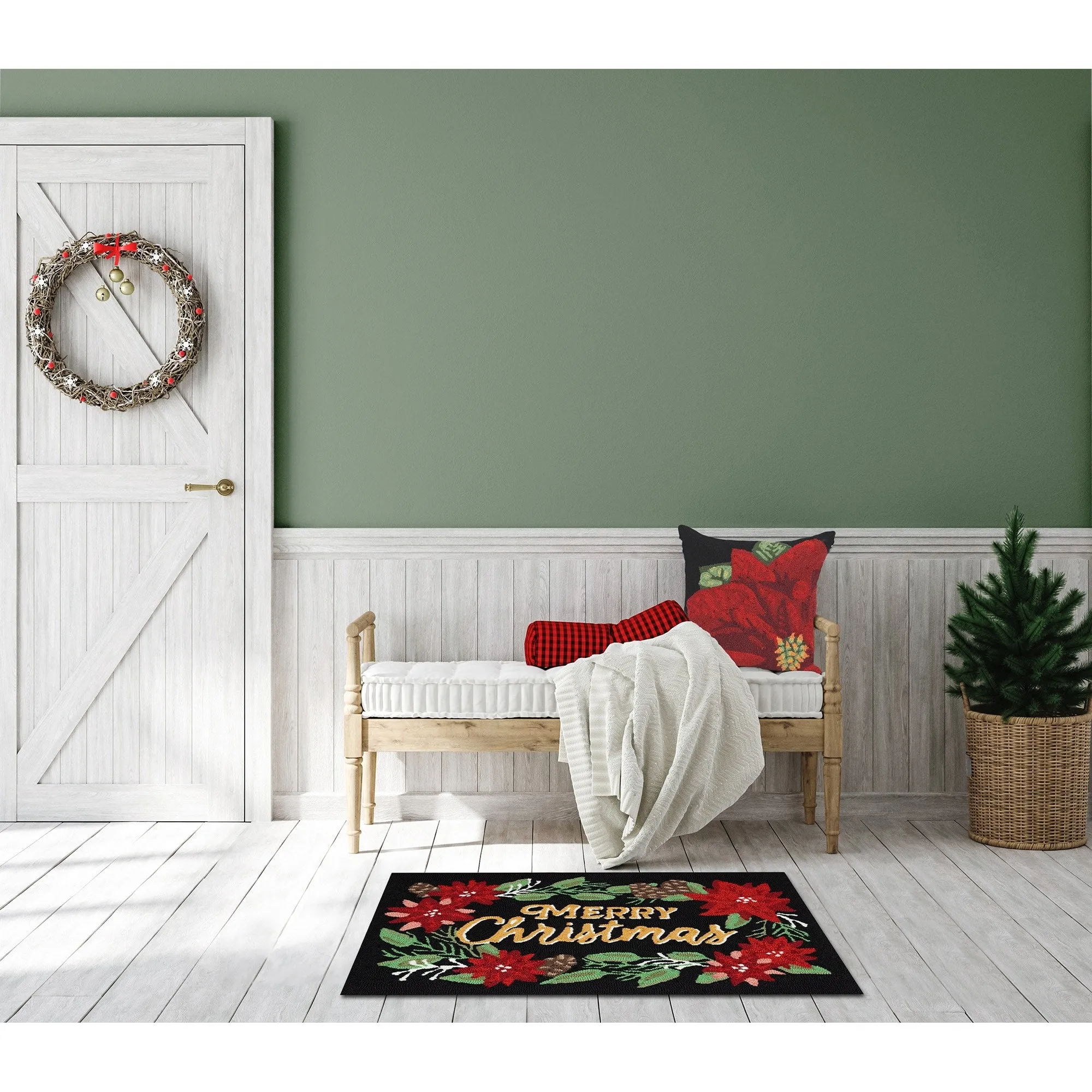 Liora Manne Frontporch Merry Christmas Indoor/Outdoor Area Rug