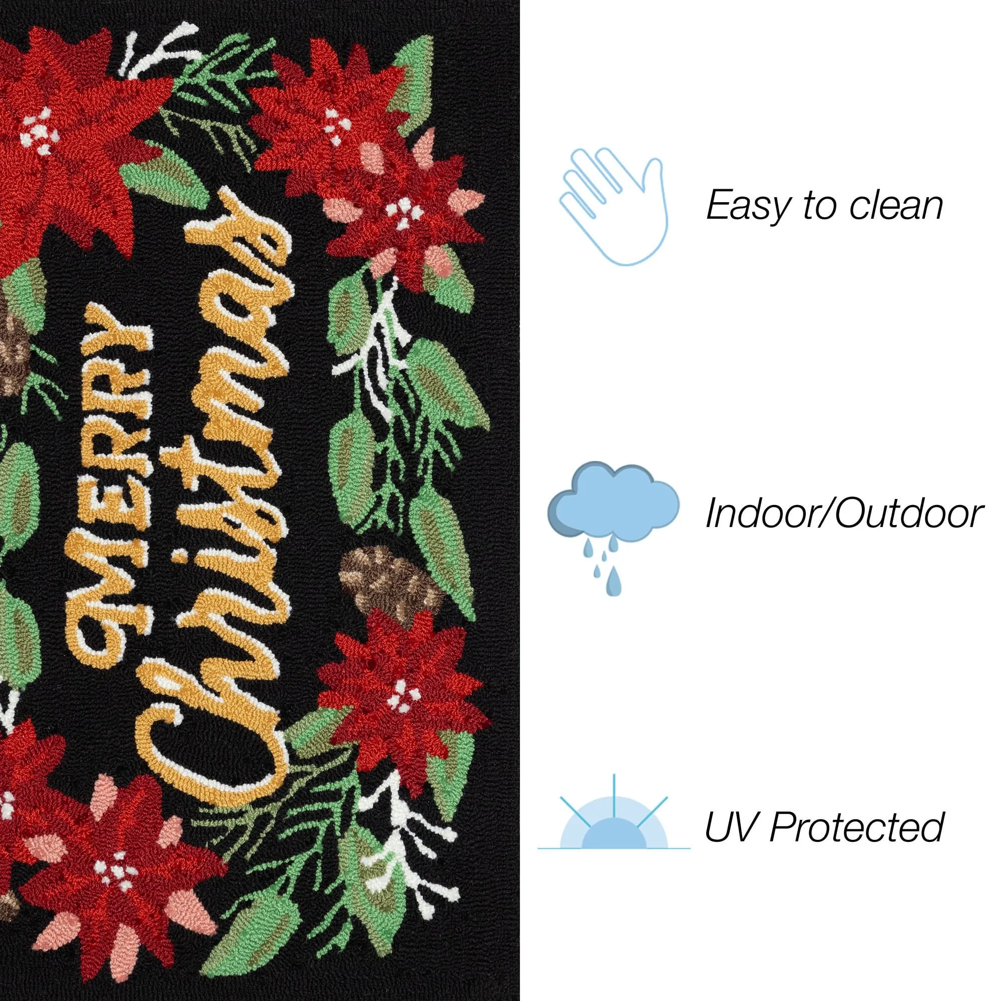 Liora Manne Frontporch Merry Christmas Indoor/Outdoor Area Rug