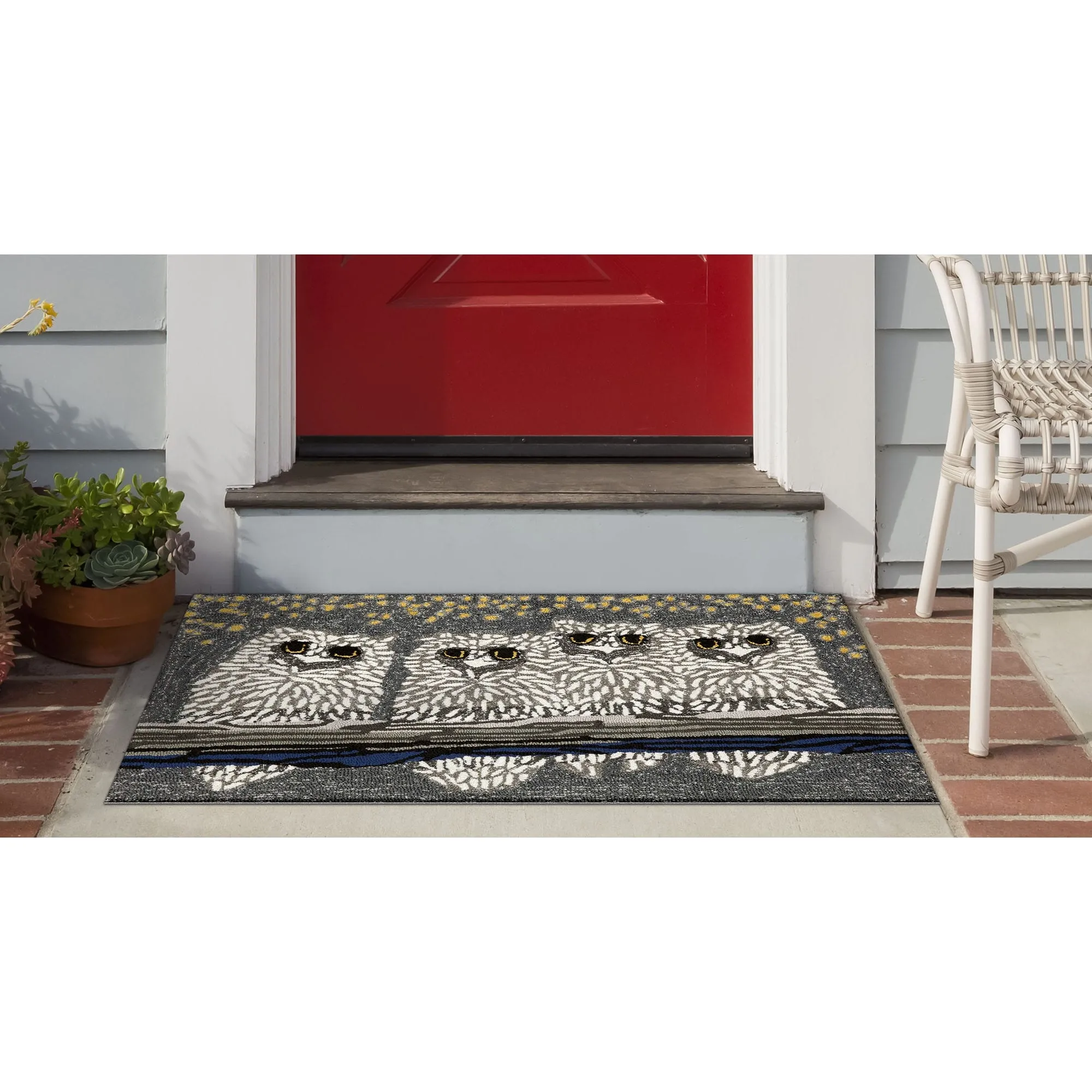 Liora Manne Frontporch Owls Indoor/Outdoor Rug