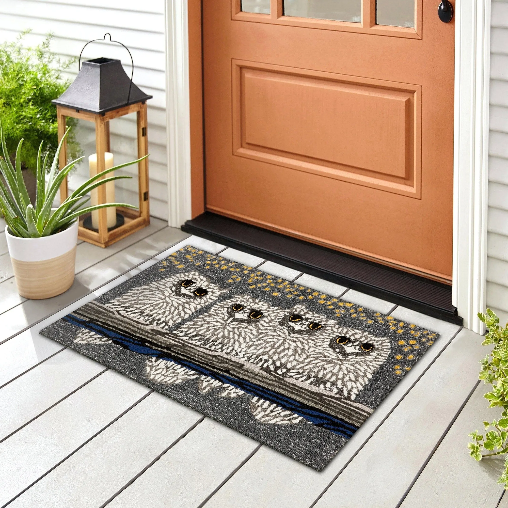 Liora Manne Frontporch Owls Indoor/Outdoor Rug