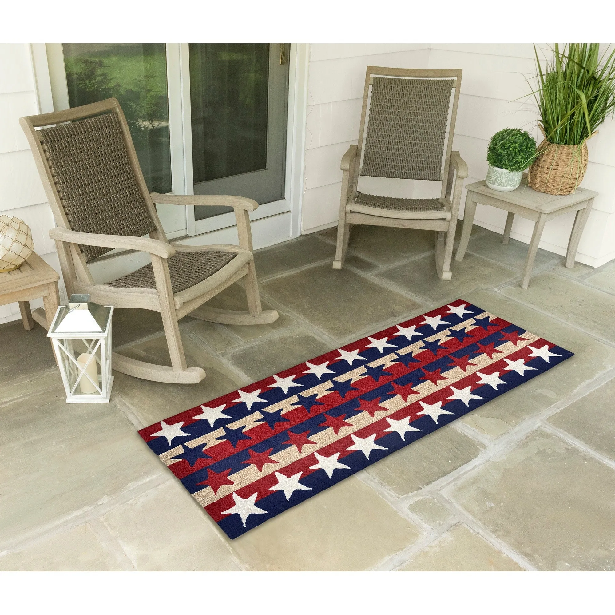 Liora Manne Frontporch Stars & Stripes Indoor/Outdoor Rug