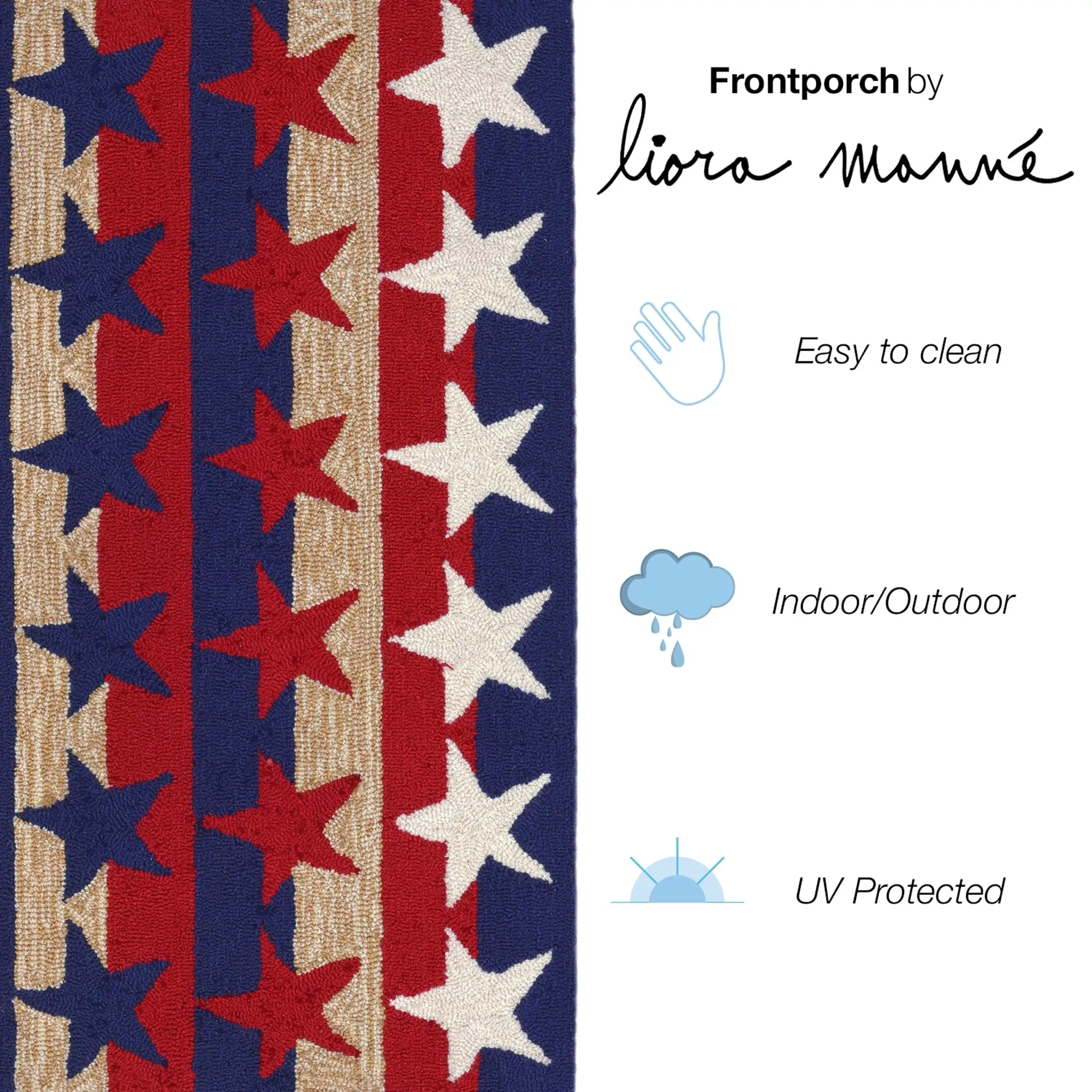 Liora Manne Frontporch Stars & Stripes Indoor/Outdoor Rug