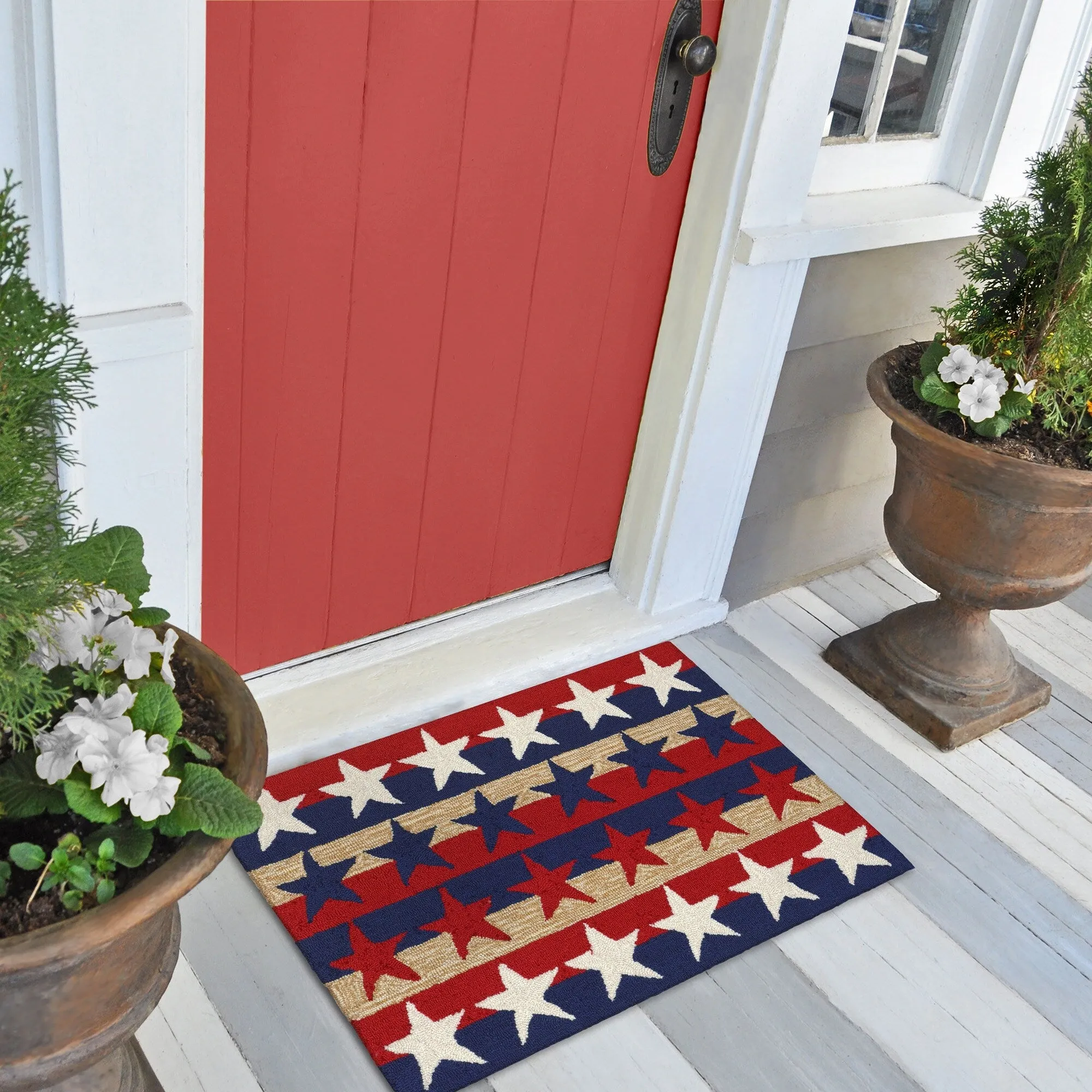 Liora Manne Frontporch Stars & Stripes Indoor/Outdoor Rug