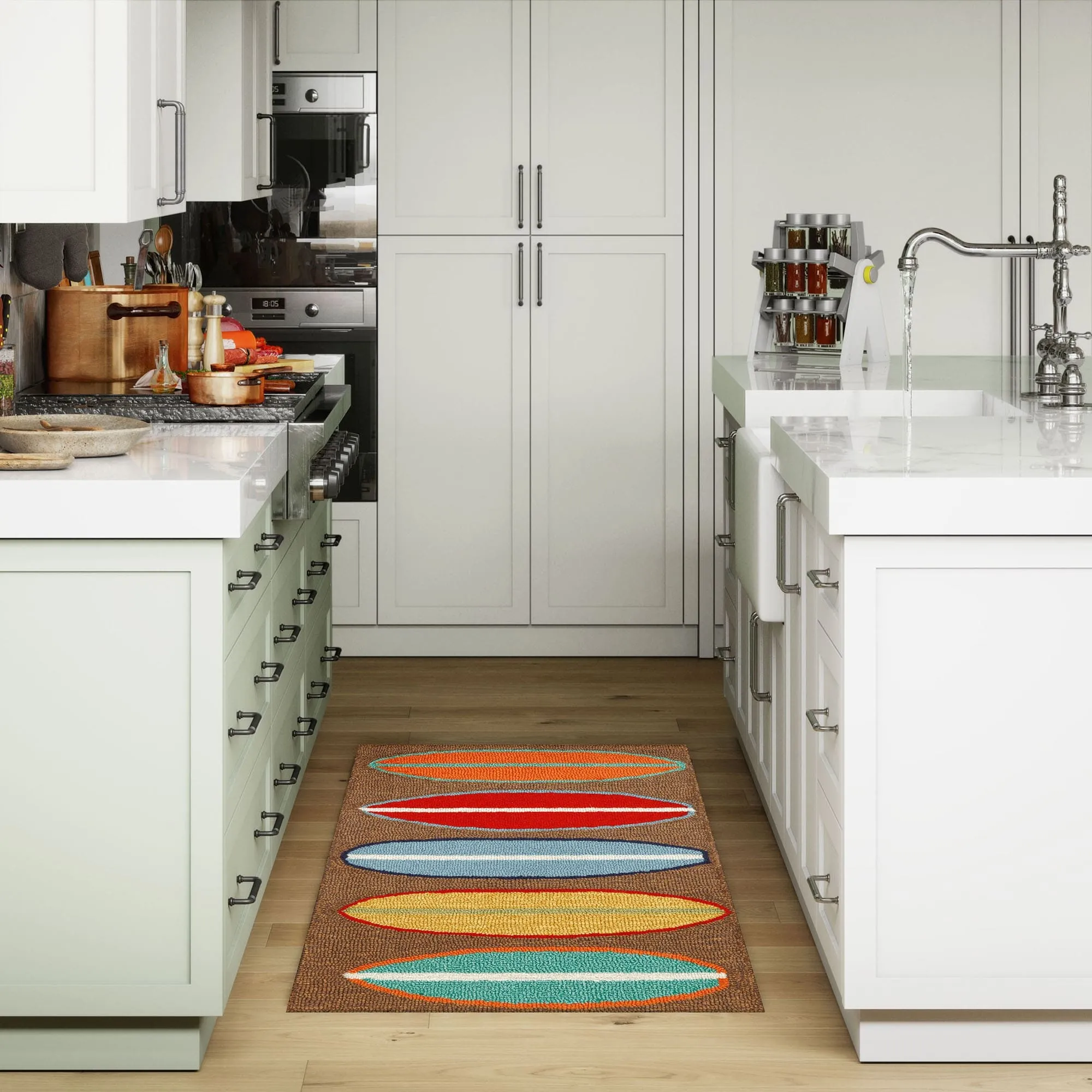 Liora Manne Frontporch Surfboards Indoor/Outdoor Rug