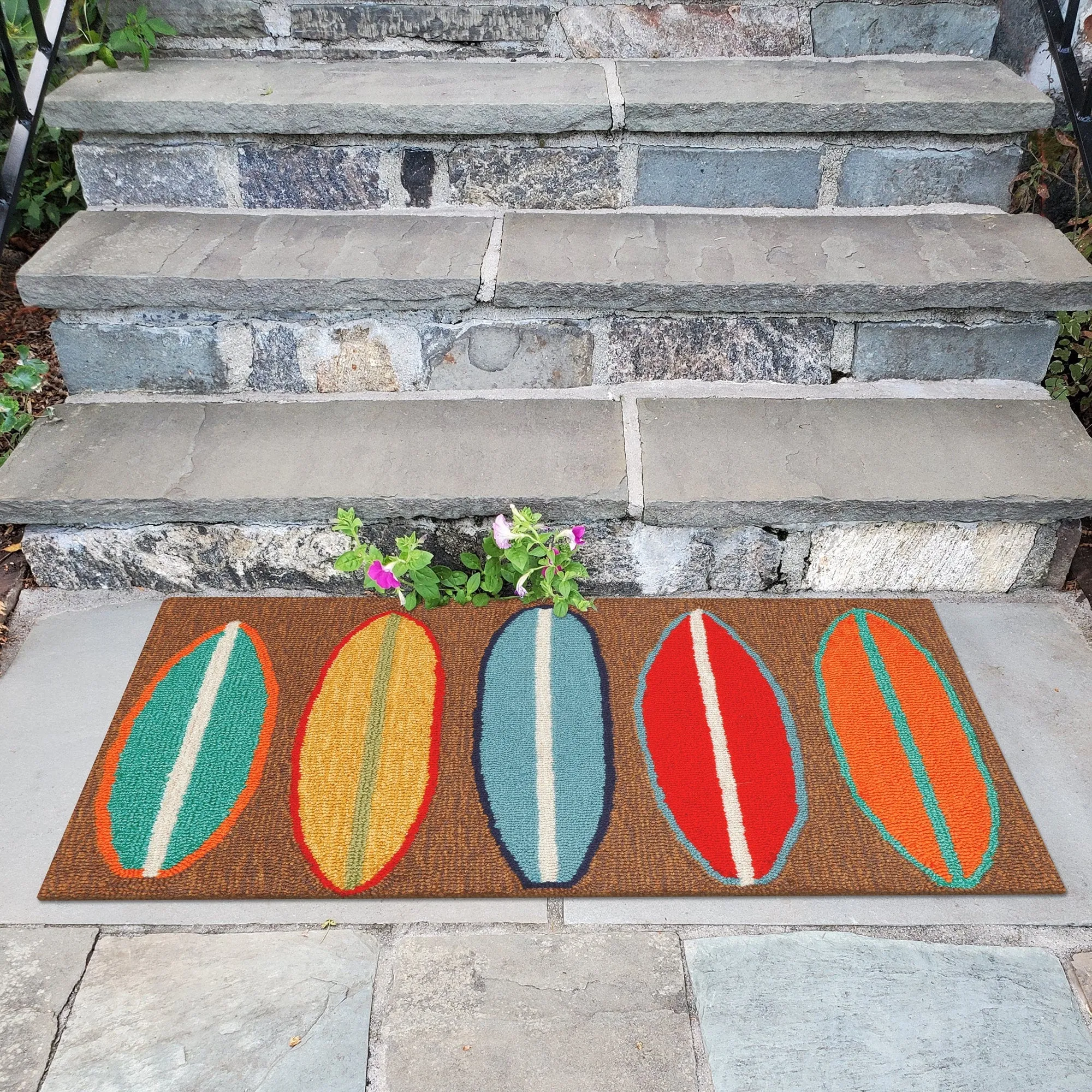 Liora Manne Frontporch Surfboards Indoor/Outdoor Rug