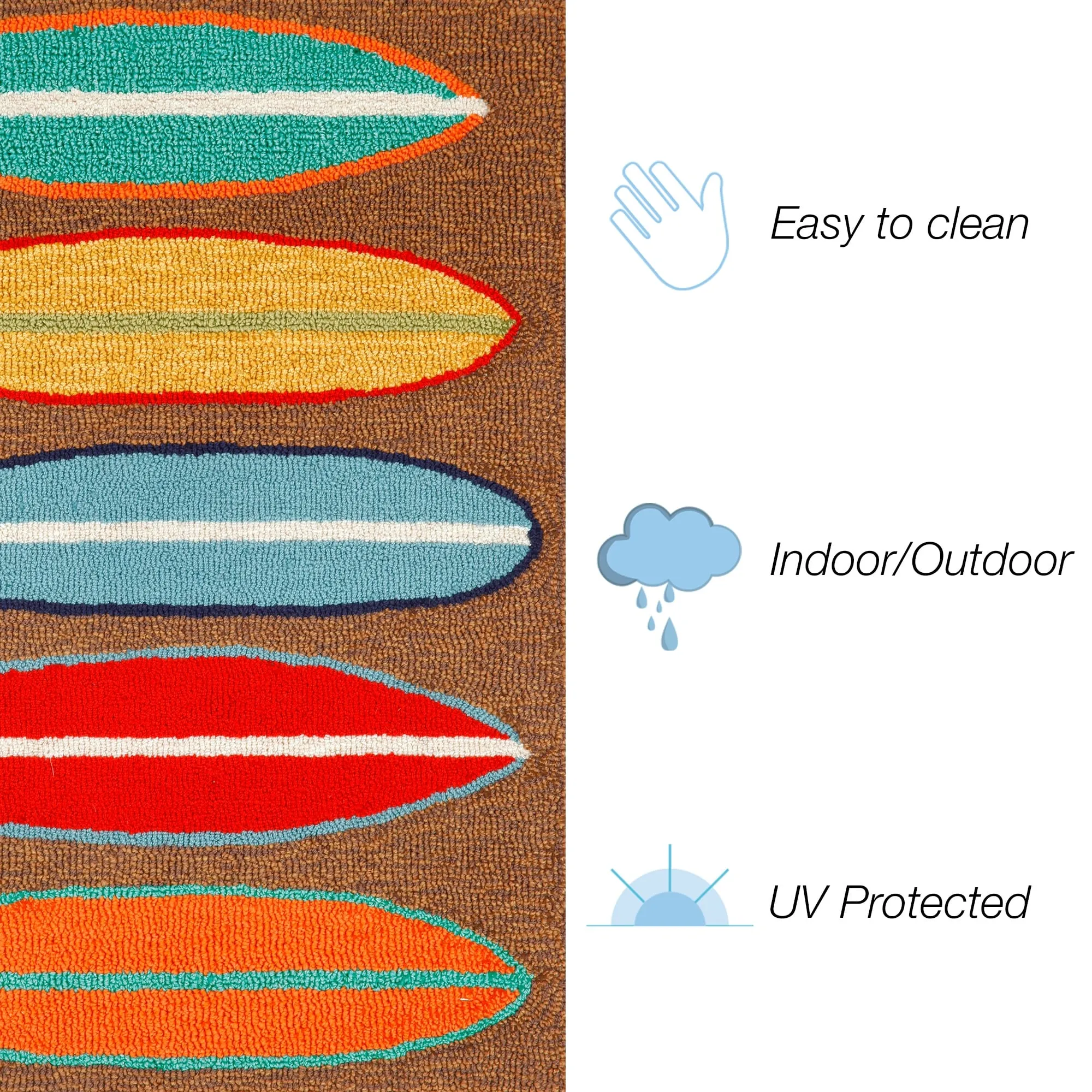 Liora Manne Frontporch Surfboards Indoor/Outdoor Rug