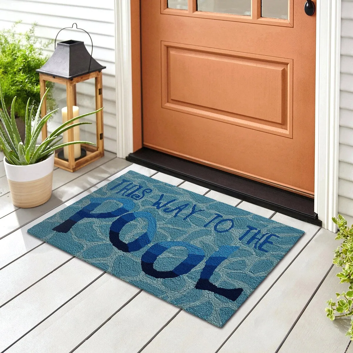 Liora Manne Frontporch This Way To The Pool Indoor/Outdoor Rug