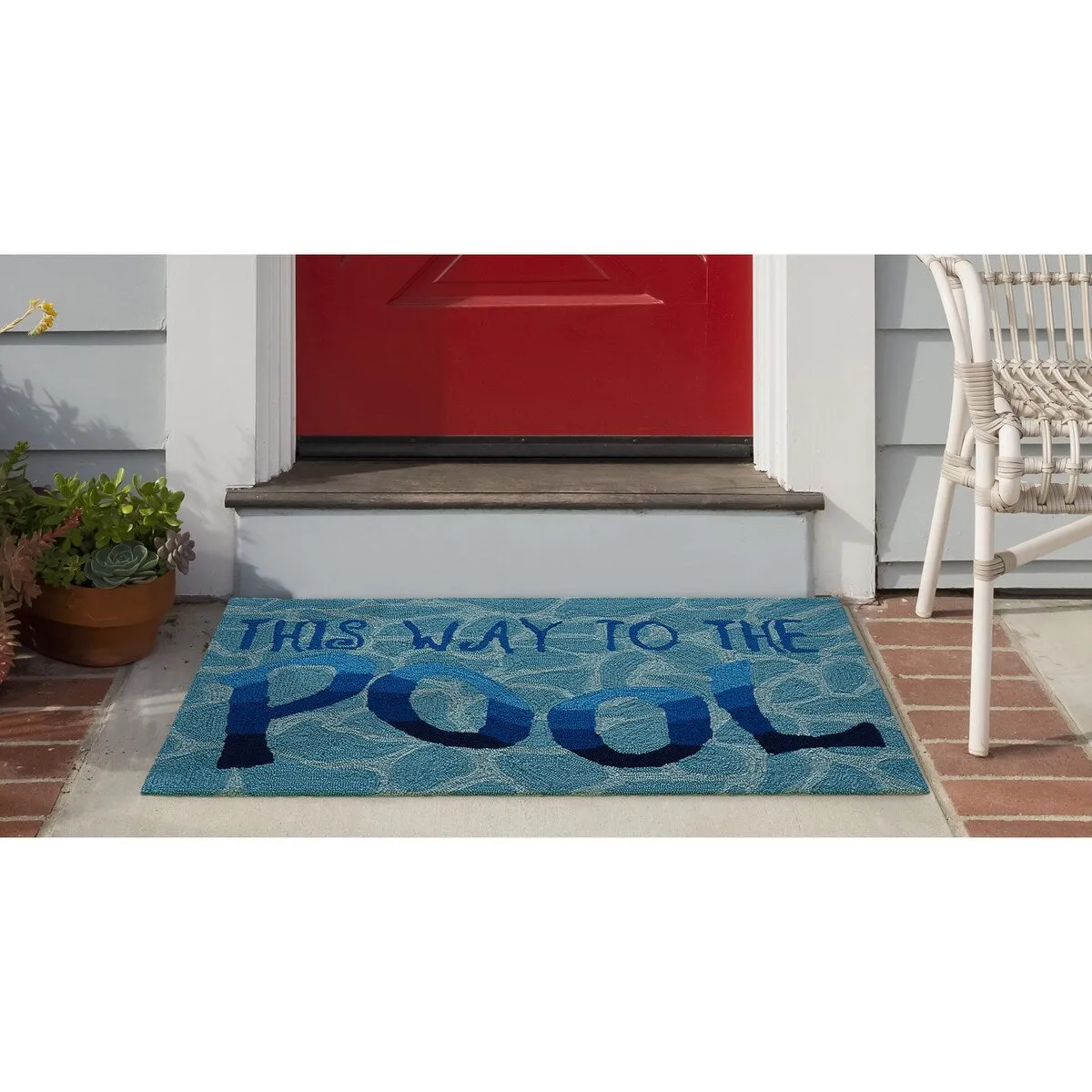 Liora Manne Frontporch This Way To The Pool Indoor/Outdoor Rug