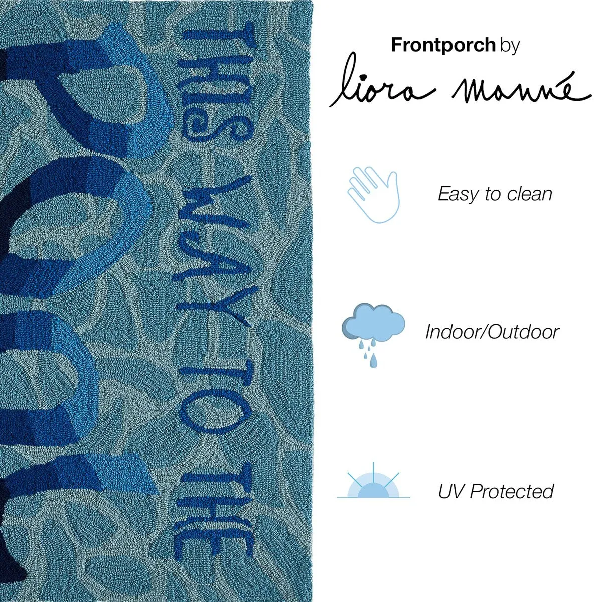 Liora Manne Frontporch This Way To The Pool Indoor/Outdoor Rug