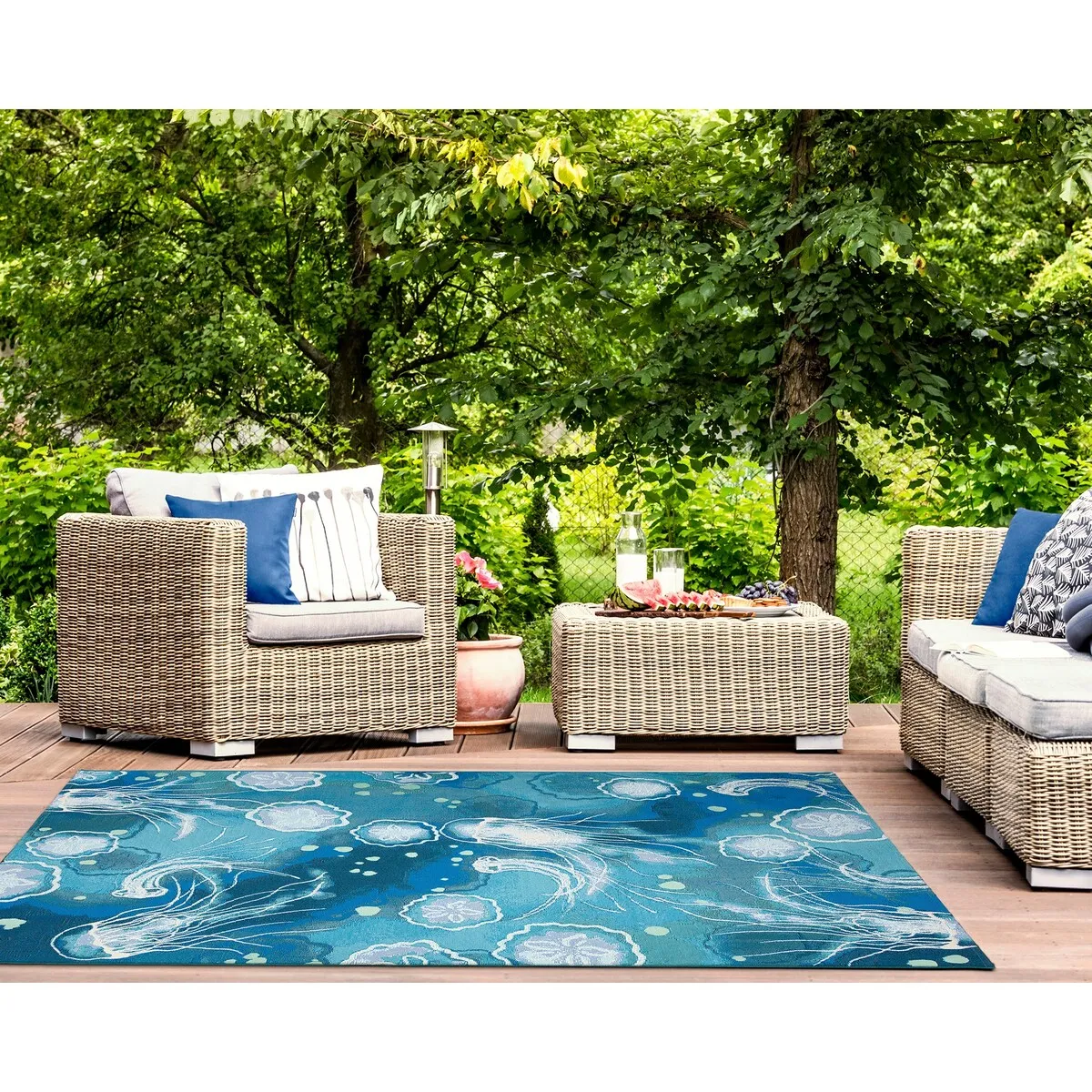 Liora Manne Marina Jelly Fish Indoor/Outdoor Rug
