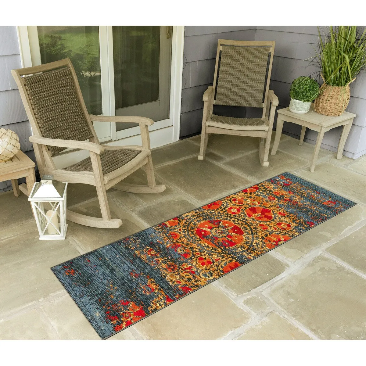Liora Manne Marina Suzanie Indoor/Outdoor Rug Blue