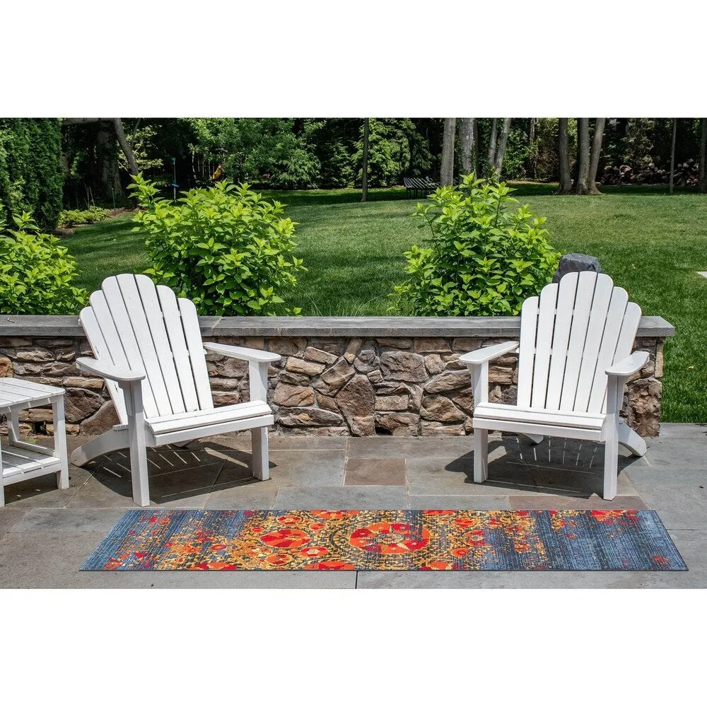 Liora Manne Marina Suzanie Indoor/Outdoor Rug Blue