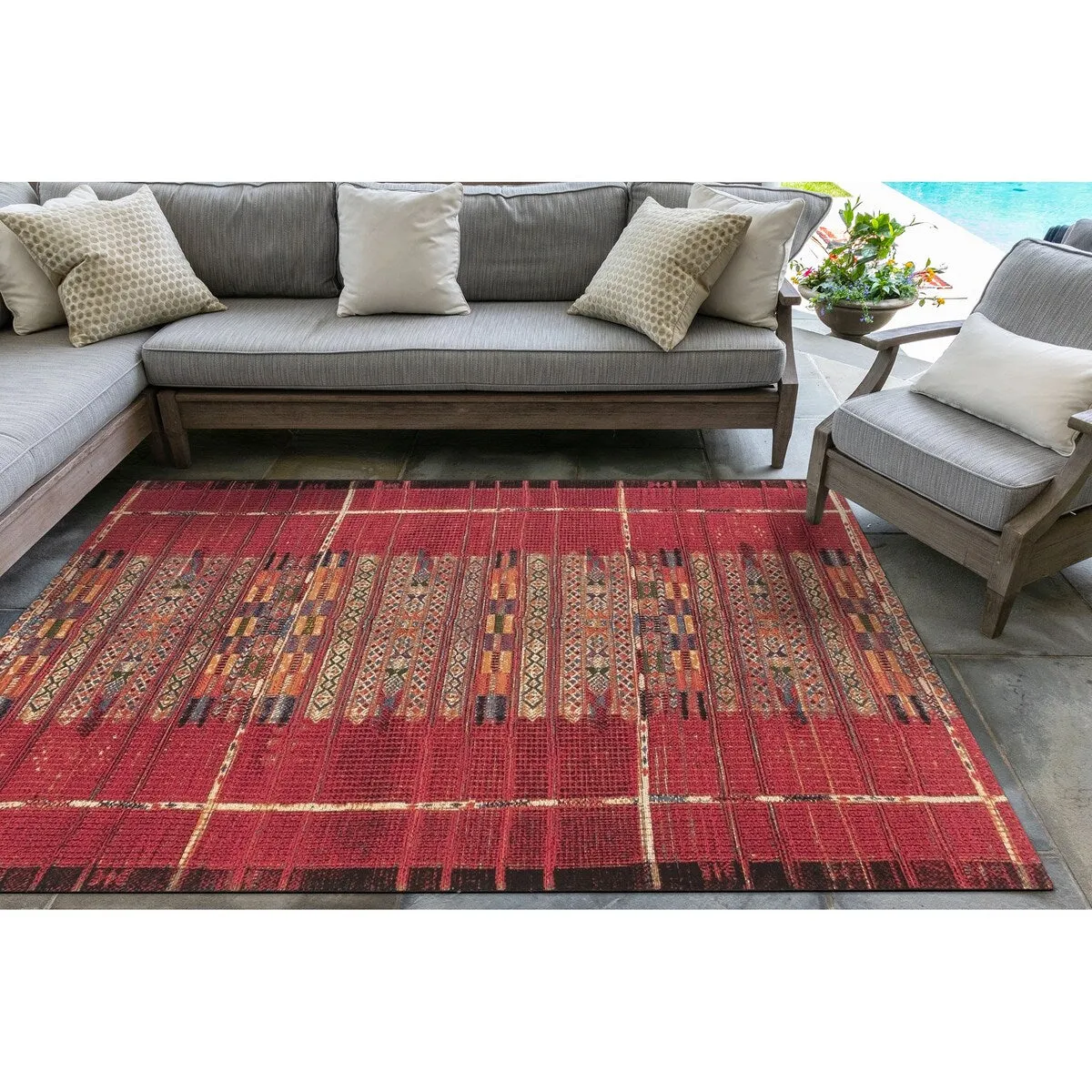 Liora Manne Marina Tribal Stripe Indoor/Outdoor Rug