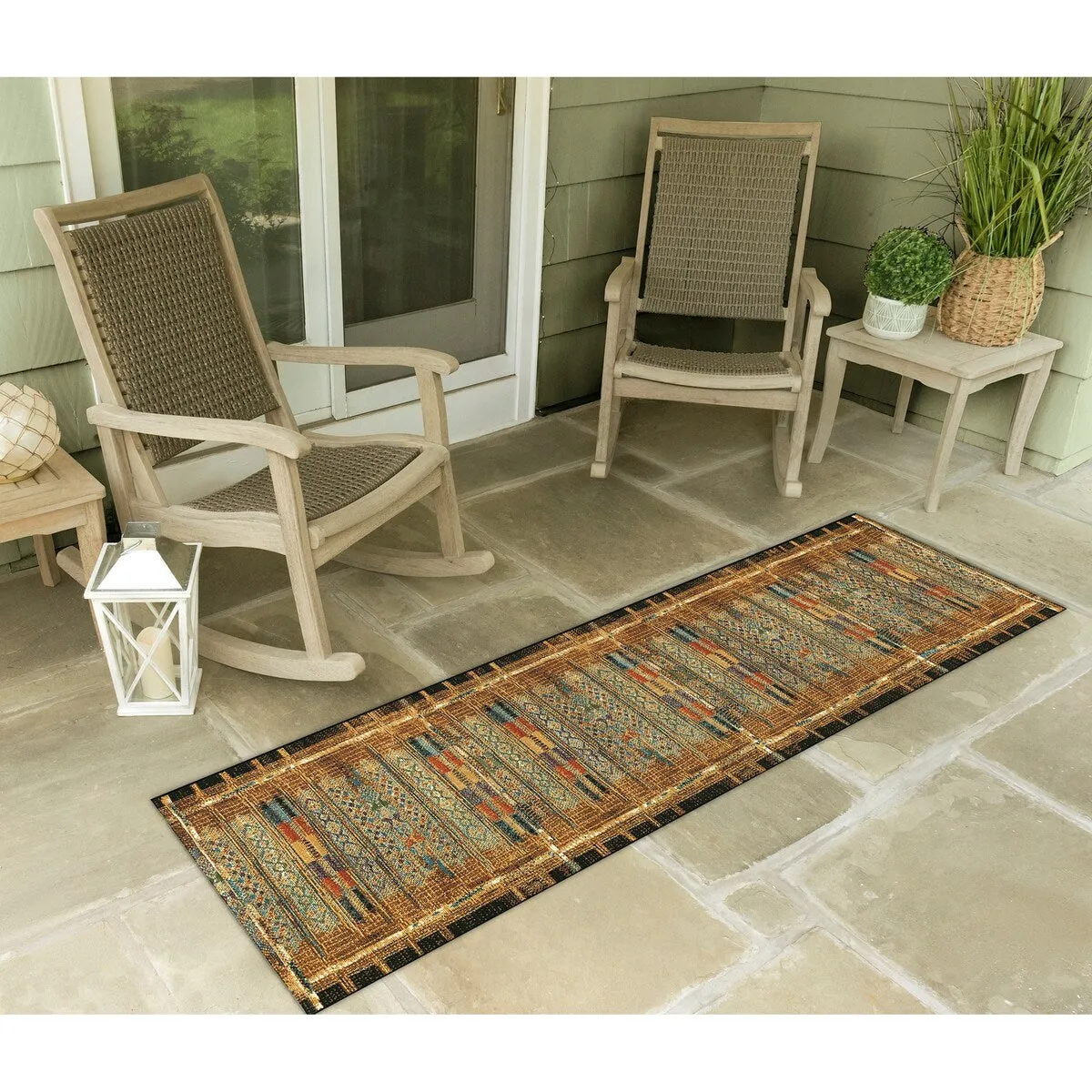 Liora Manne Marina Tribal Stripe Indoor/Outdoor Rug