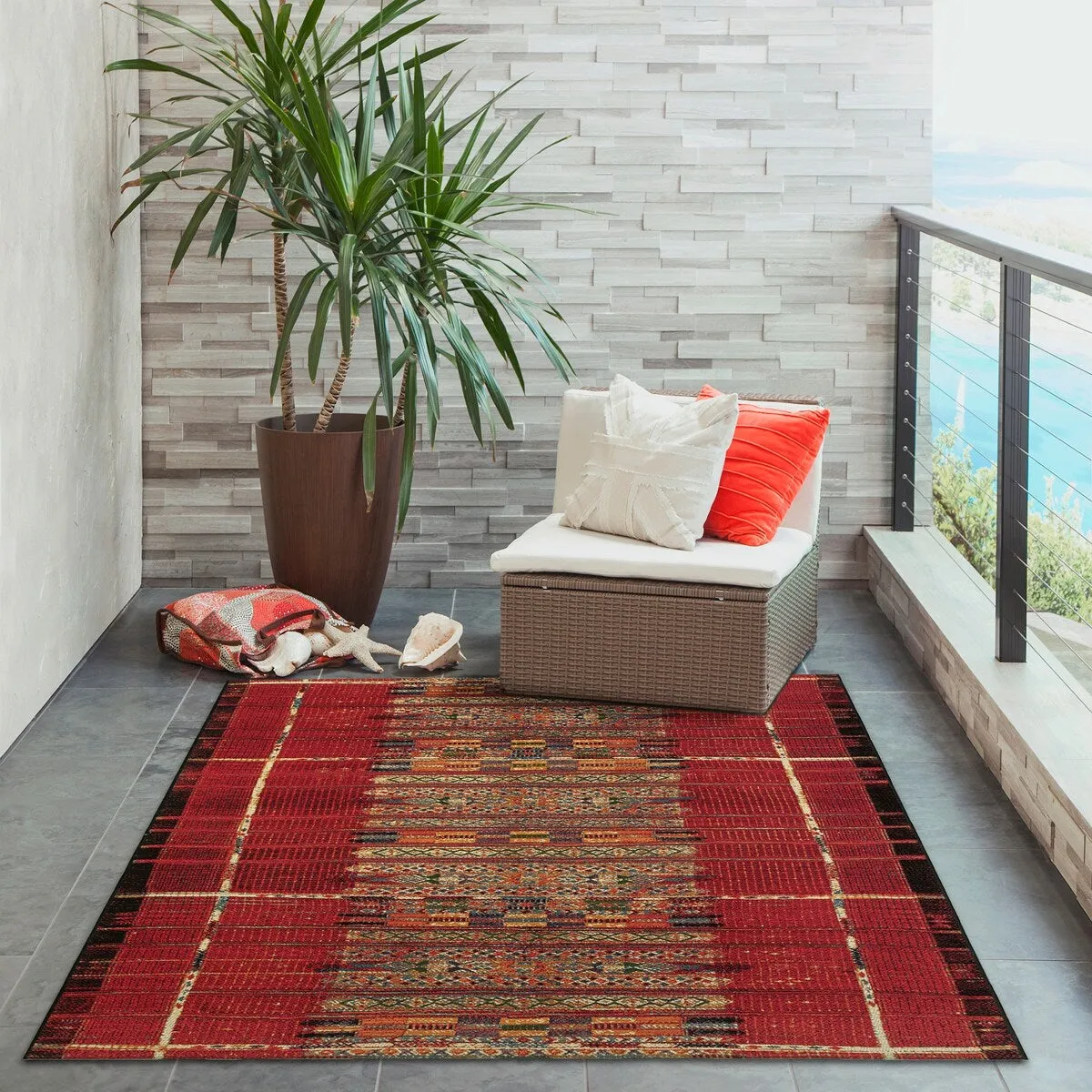 Liora Manne Marina Tribal Stripe Indoor/Outdoor Rug