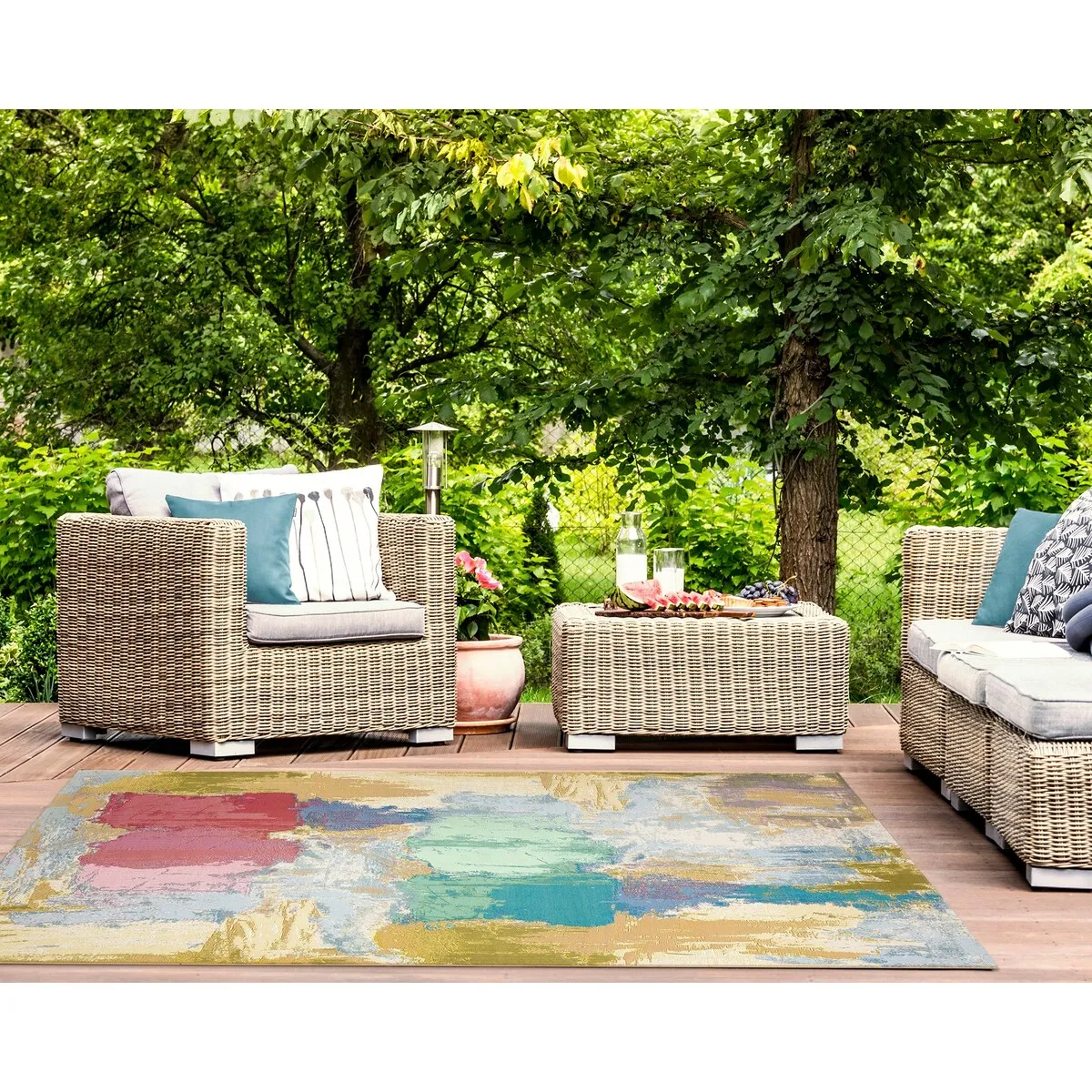 Liora Manne Marina Watercolor Indoor/Outdoor Rug