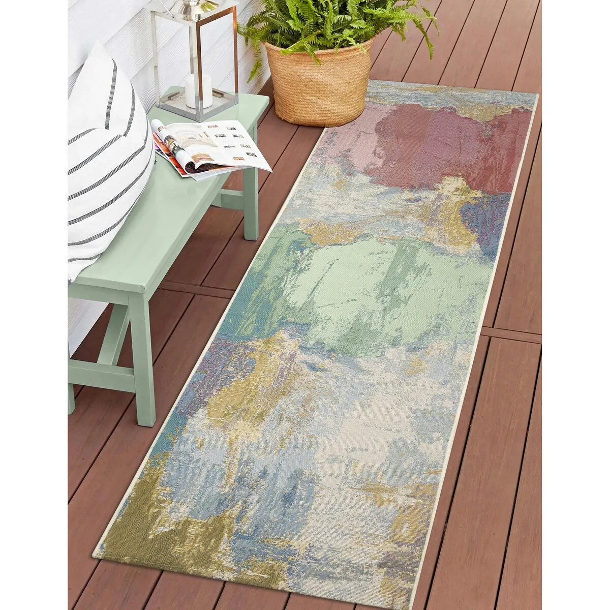 Liora Manne Marina Watercolor Indoor/Outdoor Rug