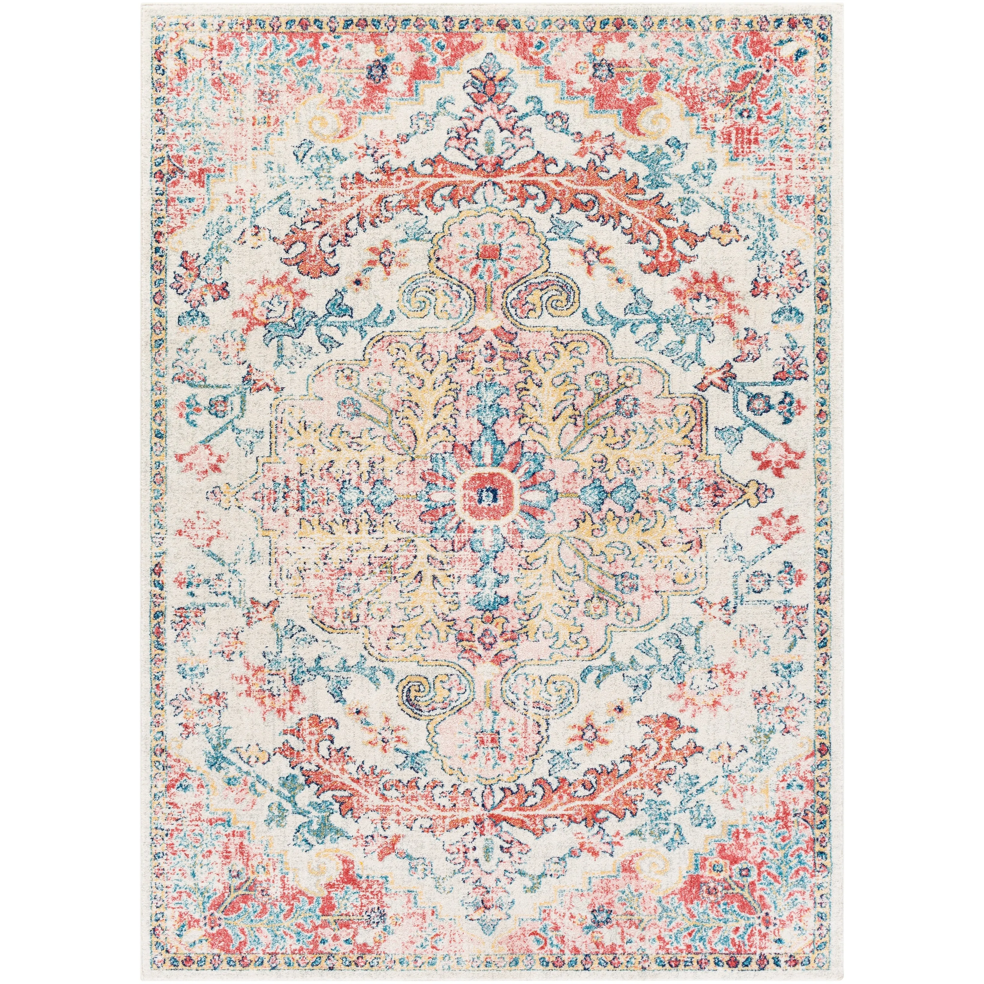 Livabliss Addie Boho Persian Medallion Area Rug