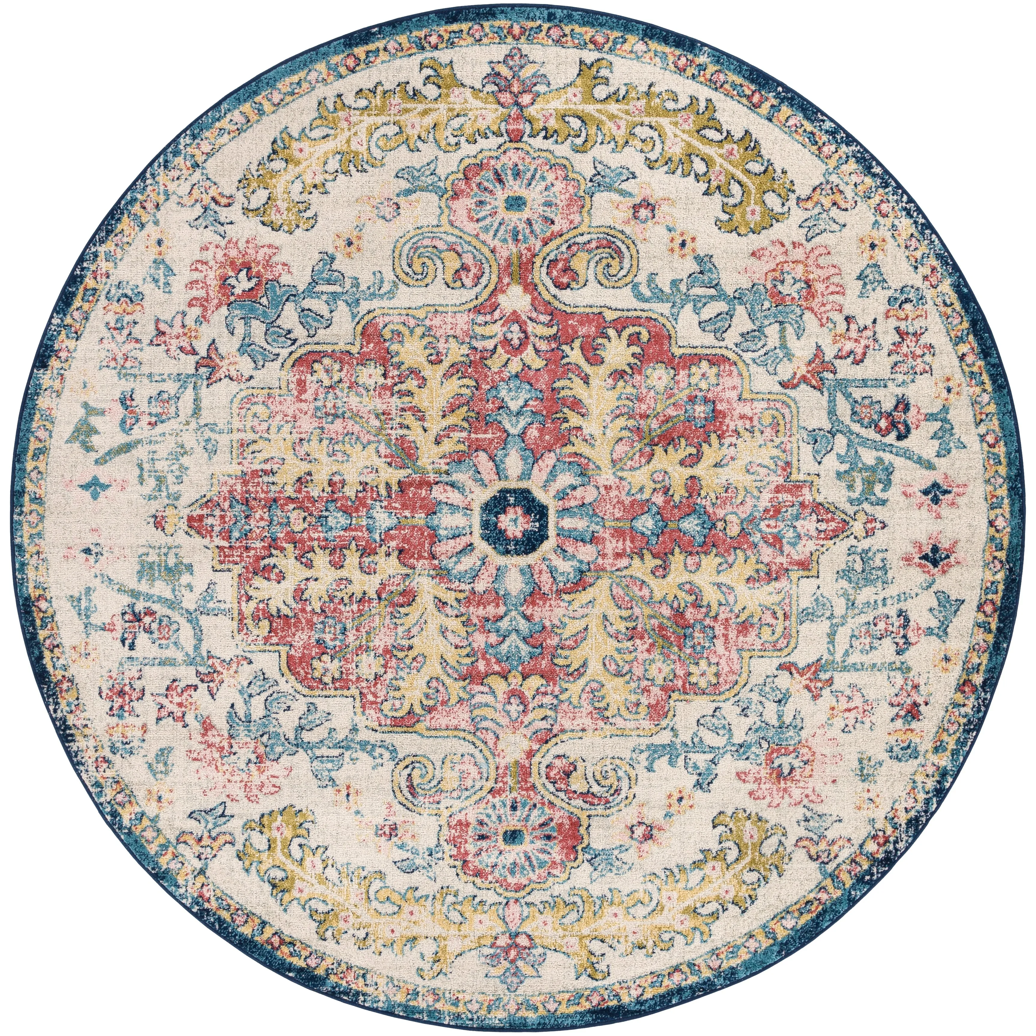 Livabliss Addie Boho Persian Medallion Area Rug
